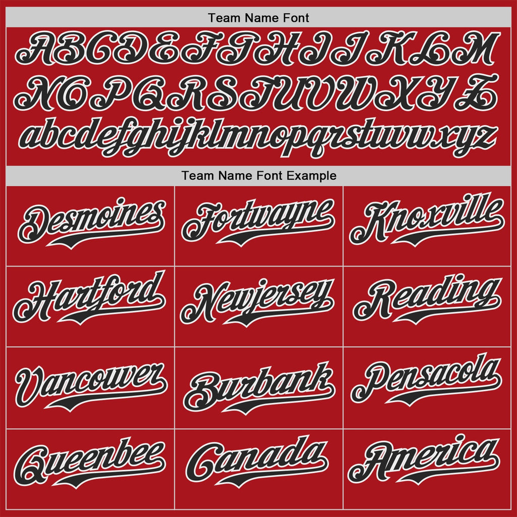 Custom Red Black-White Ice Cream Waffle Foodie Dessert Authentic Baseball Jersey