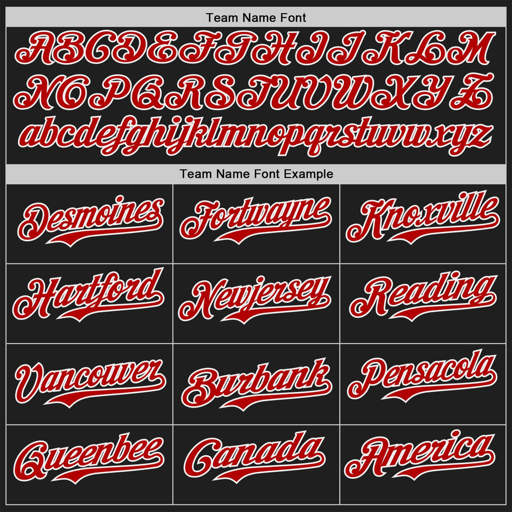 Custom Black Red-White Ice Cream Waffle Foodie Dessert Authentic Baseball Jersey