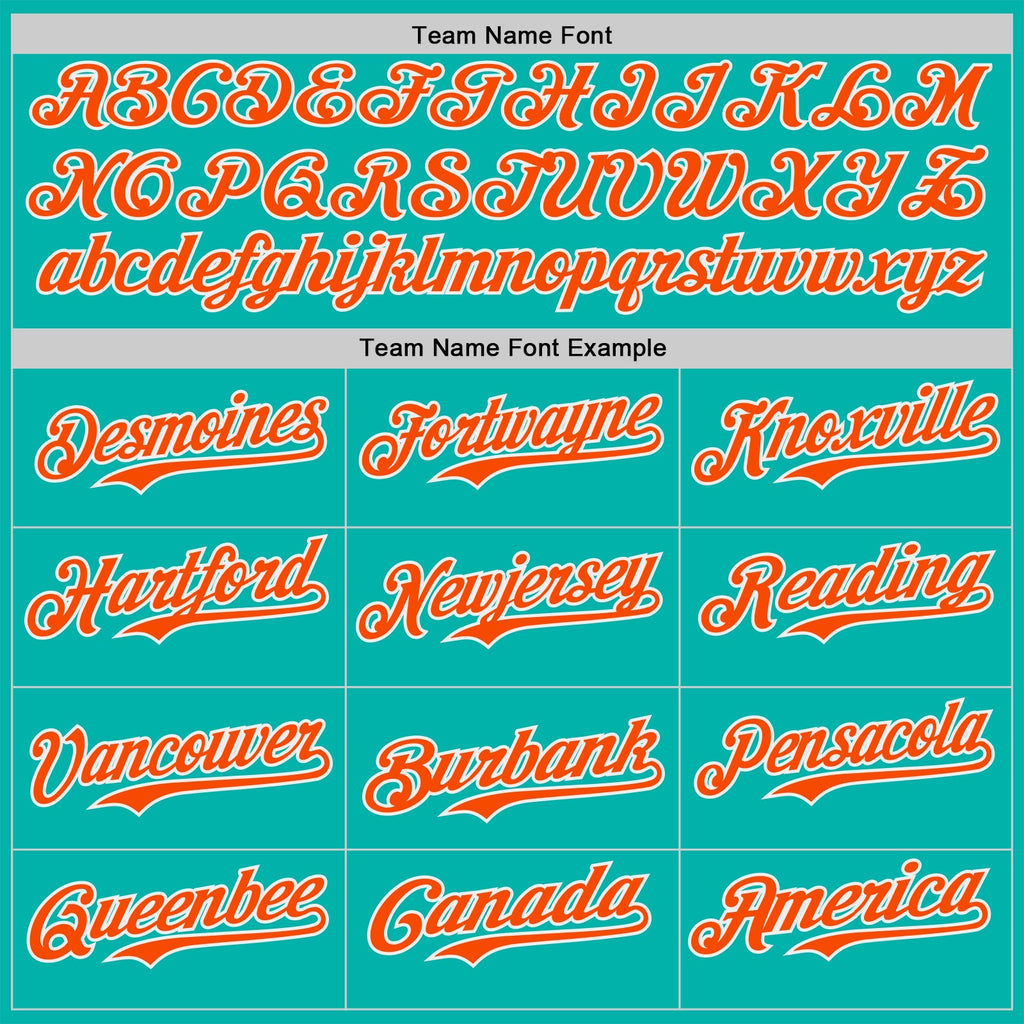Custom Aqua Orange-White Ice Cream Waffle Foodie Dessert Authentic Baseball Jersey