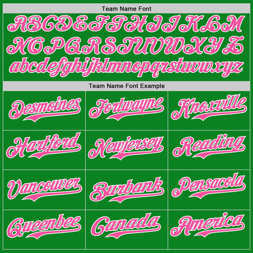 Custom Grass Green Pink-White Ice Cream Waffle Foodie Dessert Authentic Baseball Jersey