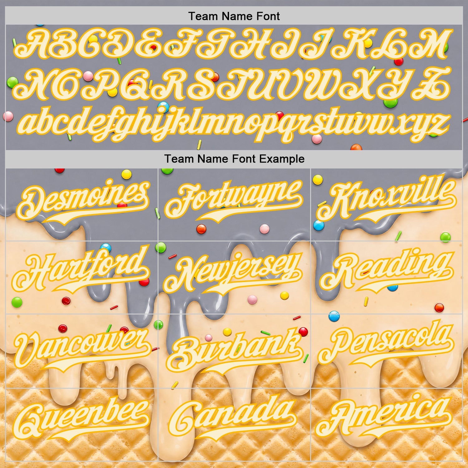 Custom Gray Cream-Gold Ice Cream Waffle Foodie Dessert Authentic Baseball Jersey