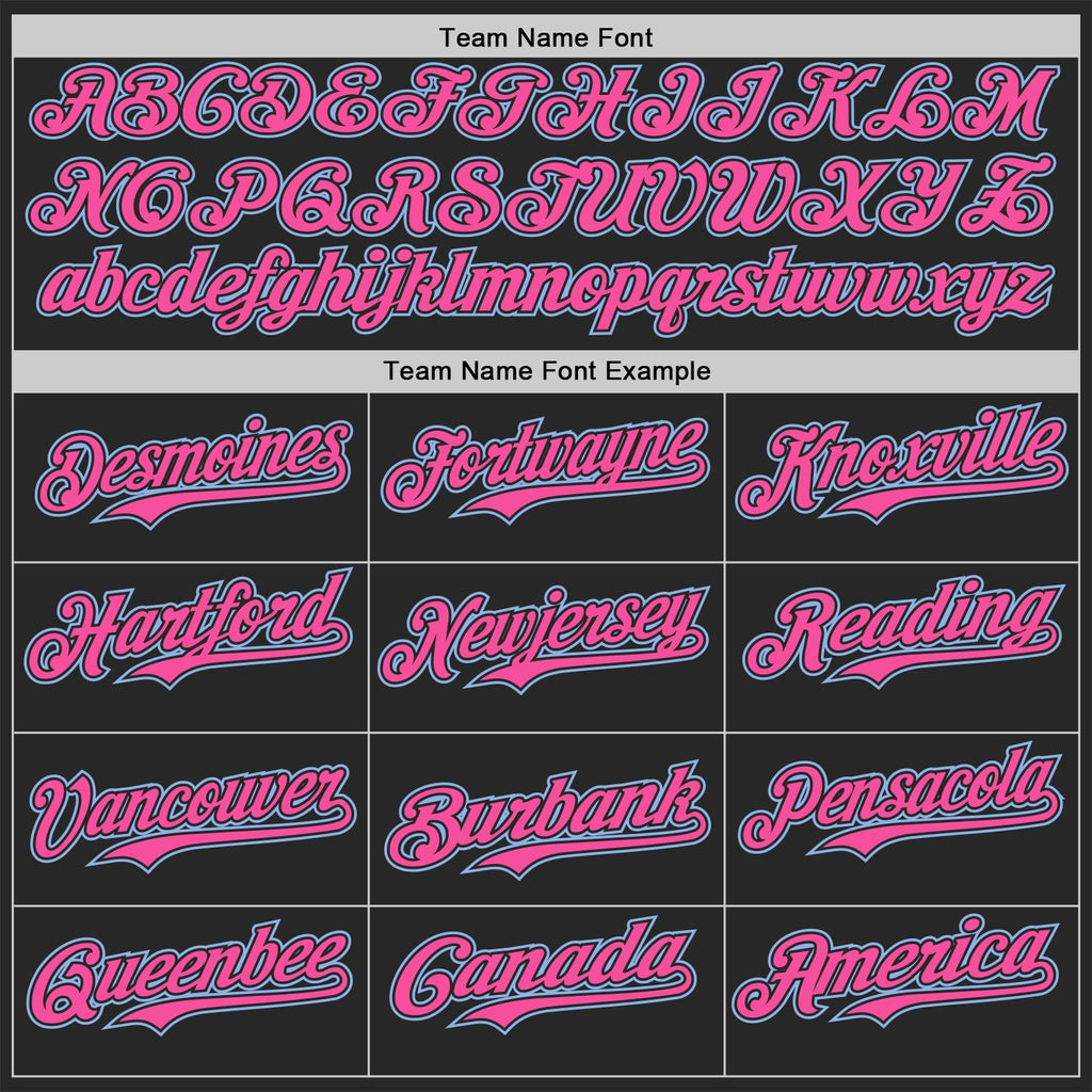 Custom Black Pink-Light Blue Fluid Liquid Wave Splatter Authentic Baseball Jersey