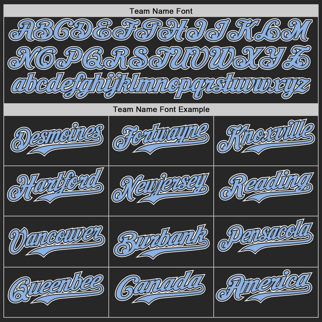 Custom Black Light Blue-White Fluid Wave Splatter Gradient Authentic Baseball Jersey