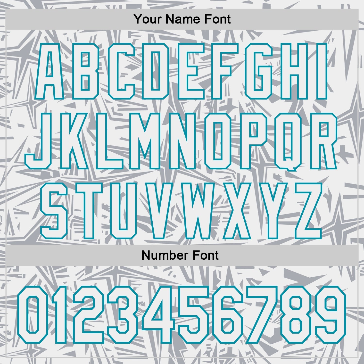Custom White Gray-Teal Geometric Cyber Starburst Authentic Baseball Jersey
