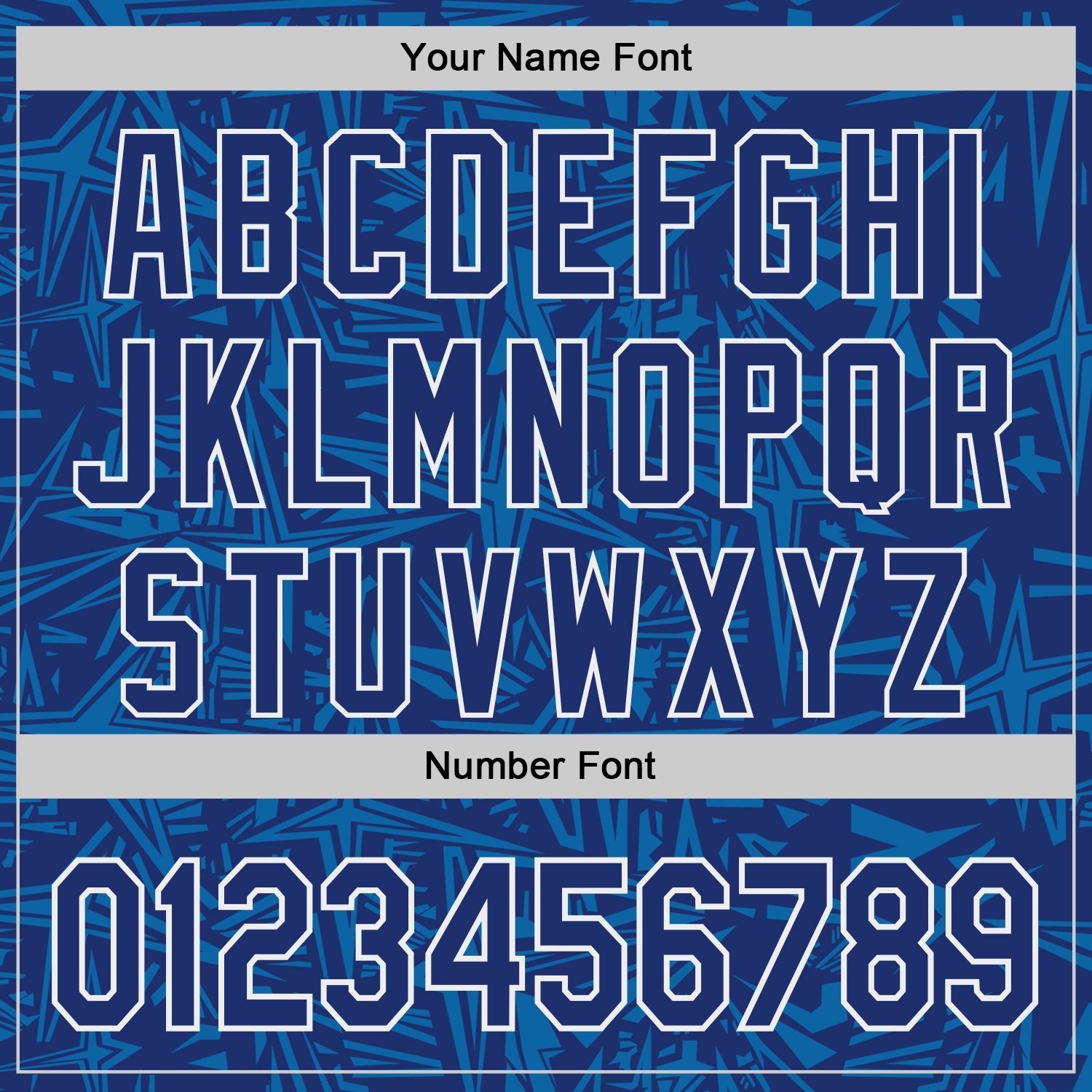 Custom Royal Blue-White Geometric Cyber Starburst Authentic Baseball Jersey