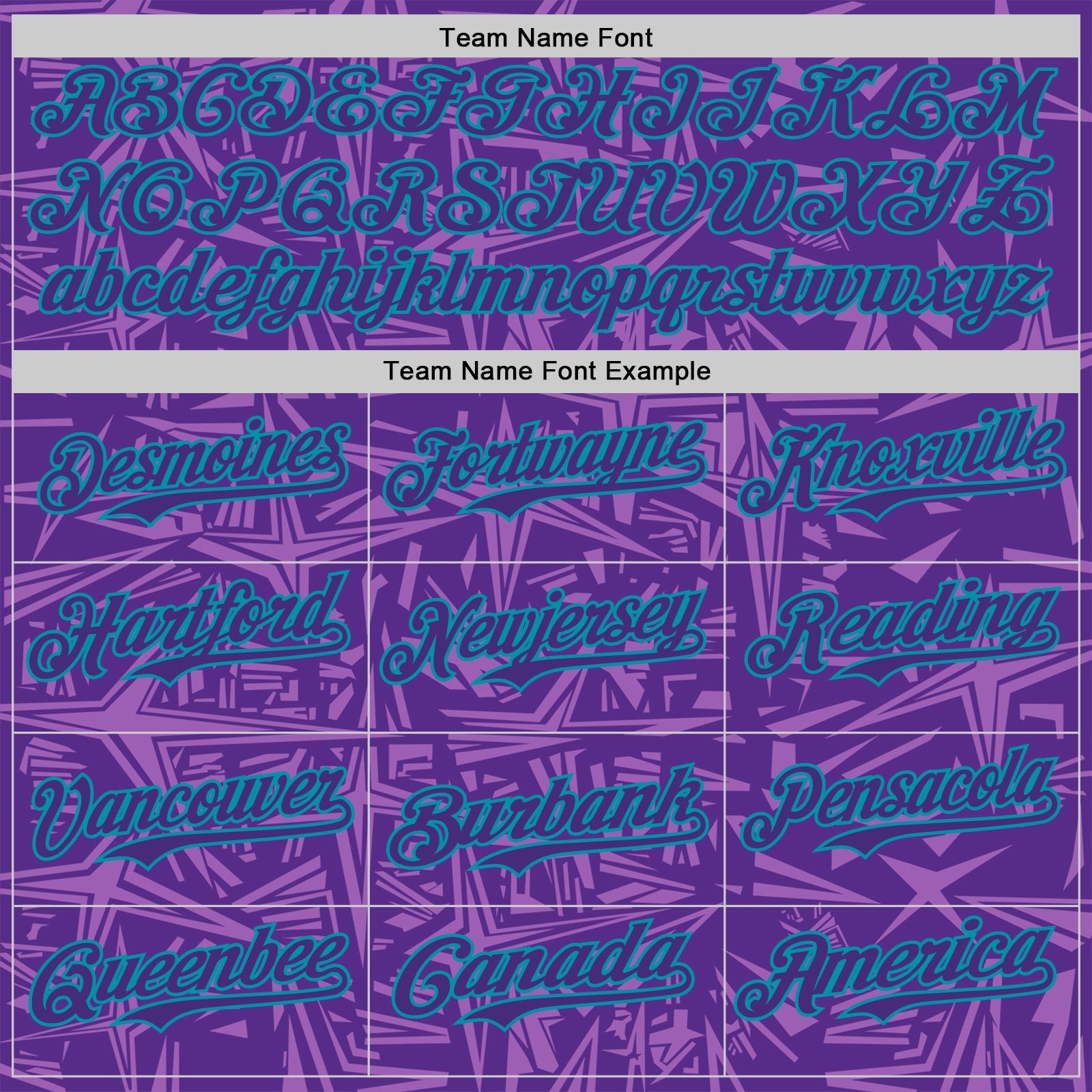 Custom Purple Medium Purple-Teal Geometric Cyber Starburst Authentic Baseball Jersey