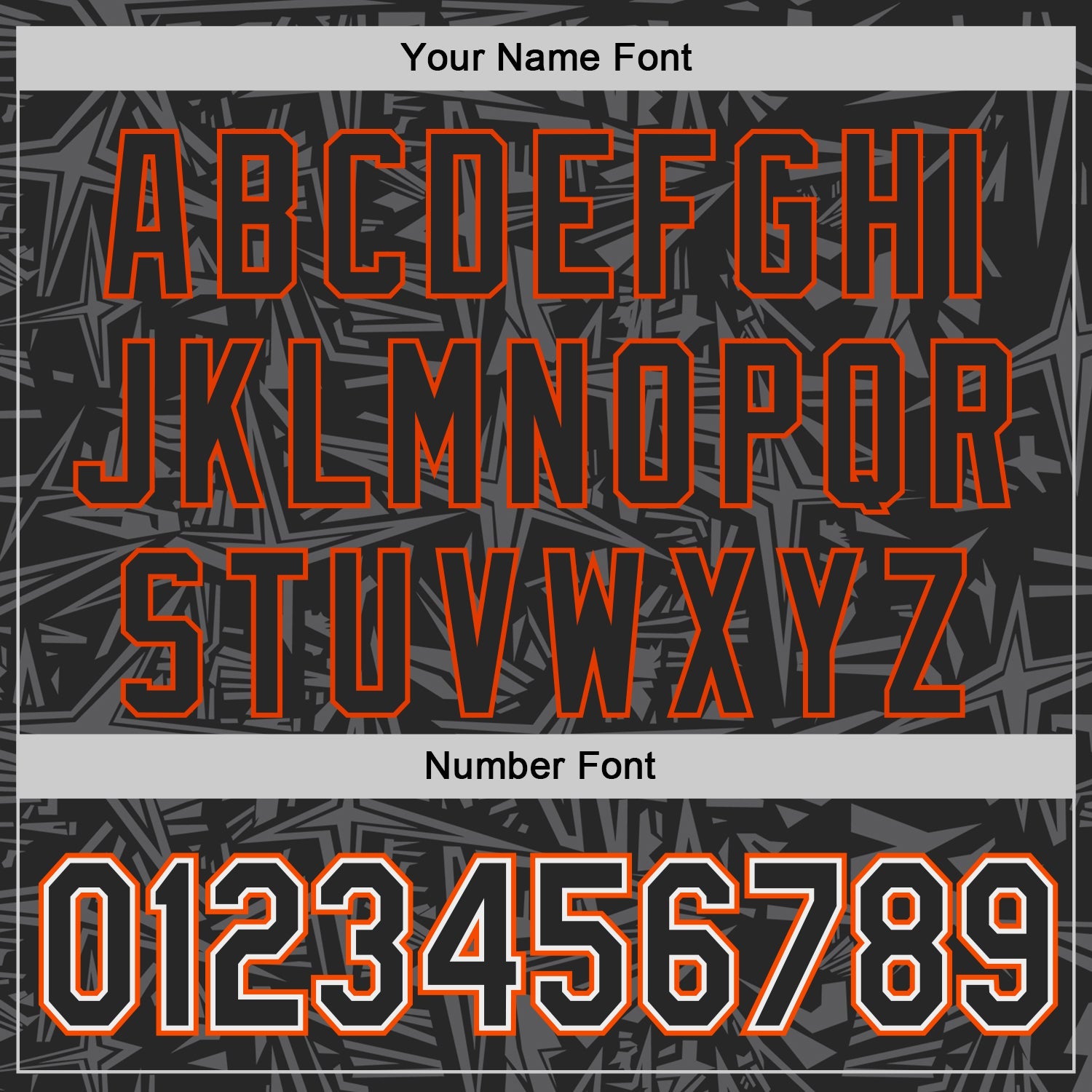 Custom Black Steel Gray White-Orange Geometric Cyber Starburst Authentic Baseball Jersey