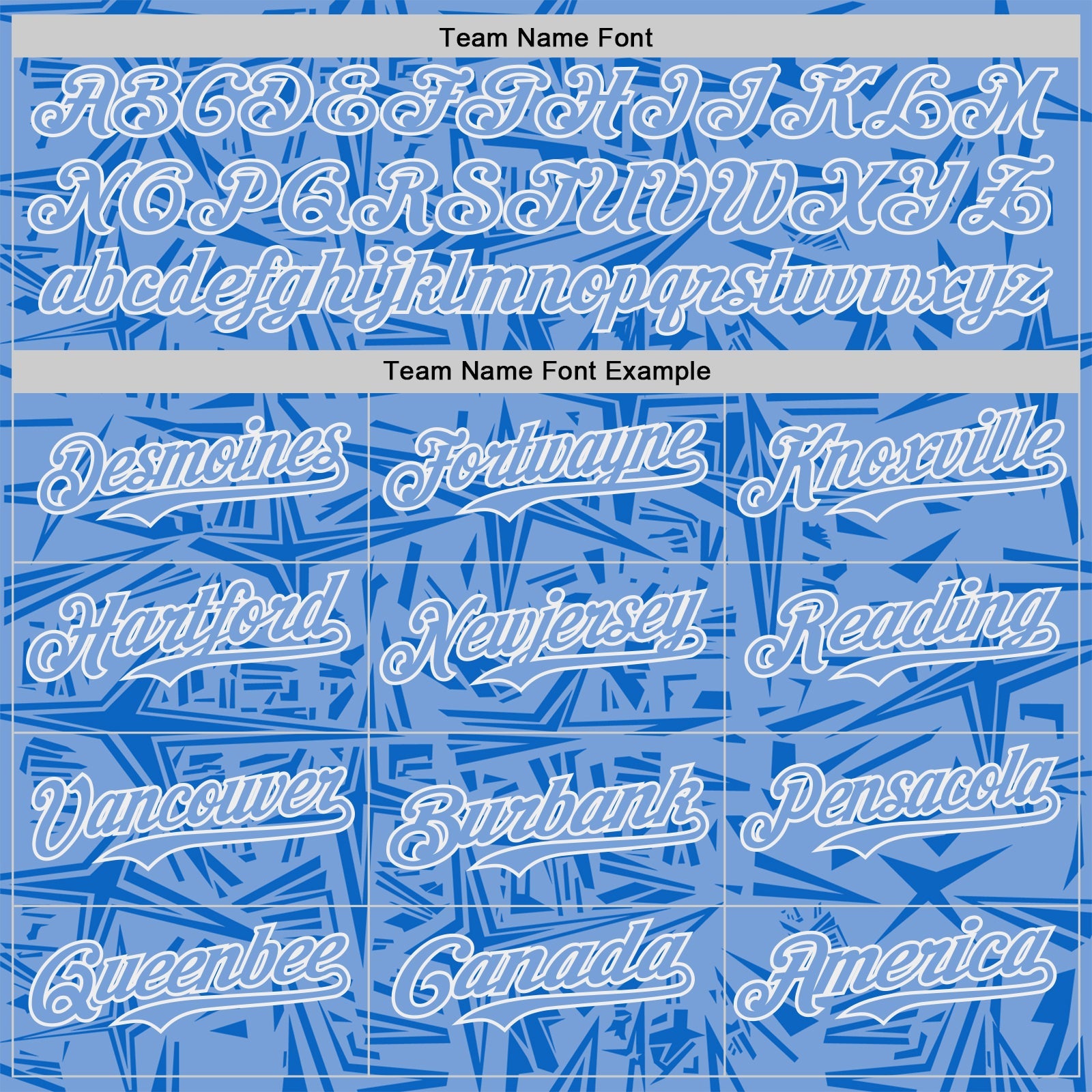Custom Light Blue Blue-White Geometric Cyber Starburst Authentic Baseball Jersey