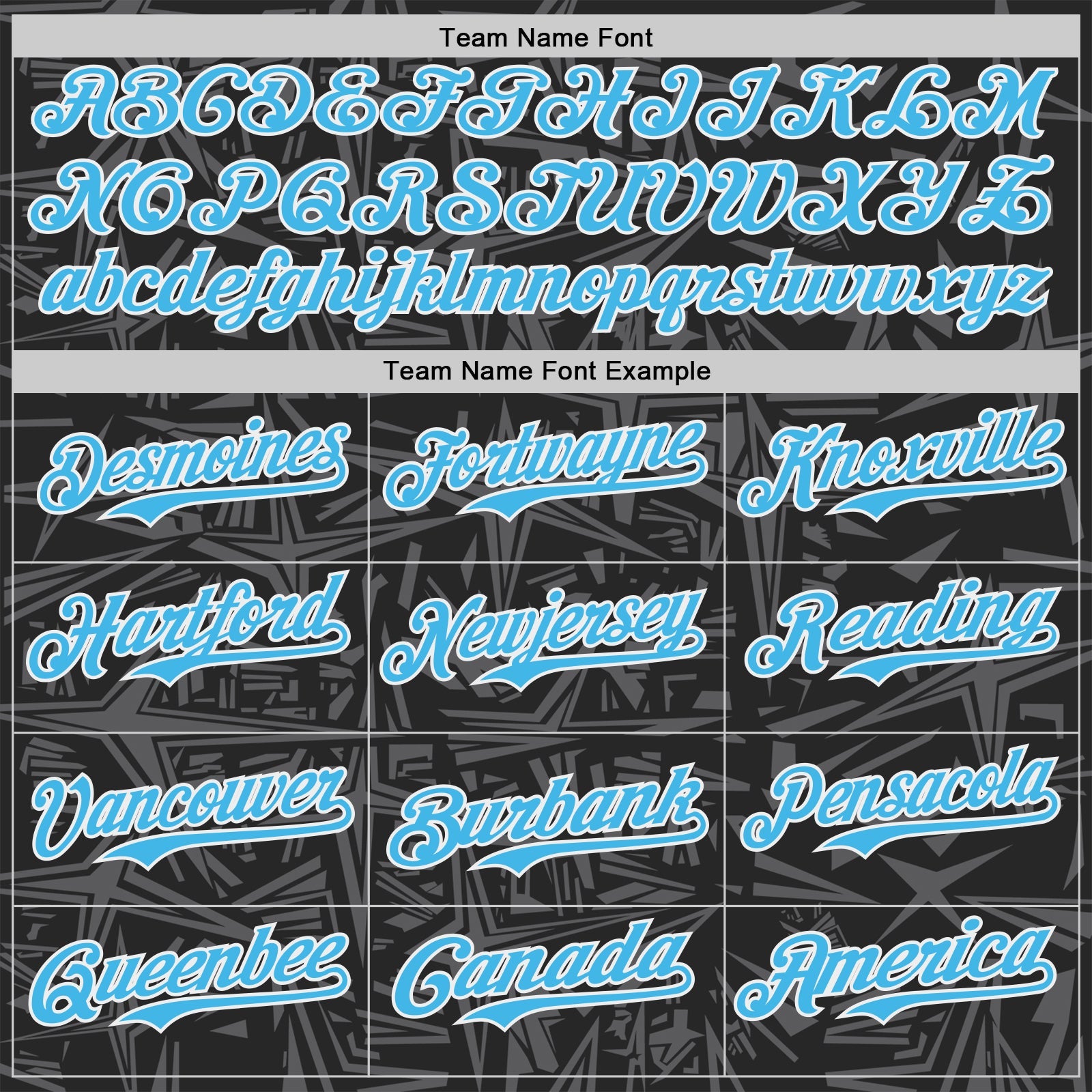 Custom Black Sky Blue Steel Gray-White Geometric Cyber Starburst Authentic Baseball Jersey