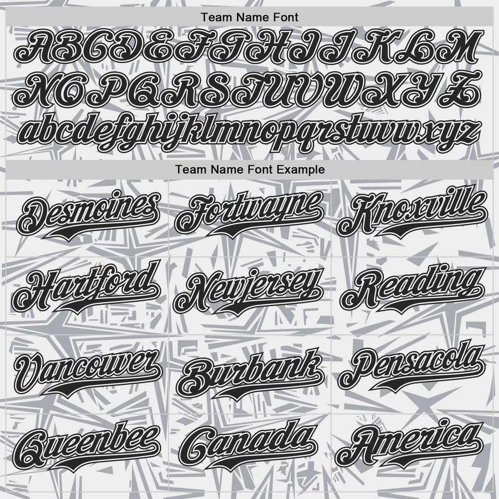 Custom White Black-Gray Geometric Cyber Starburst Authentic Baseball Jersey