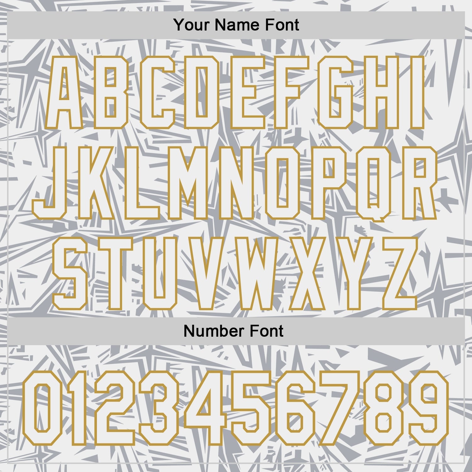 Custom White Gray-Old Gold Geometric Cyber Starburst Authentic Baseball Jersey