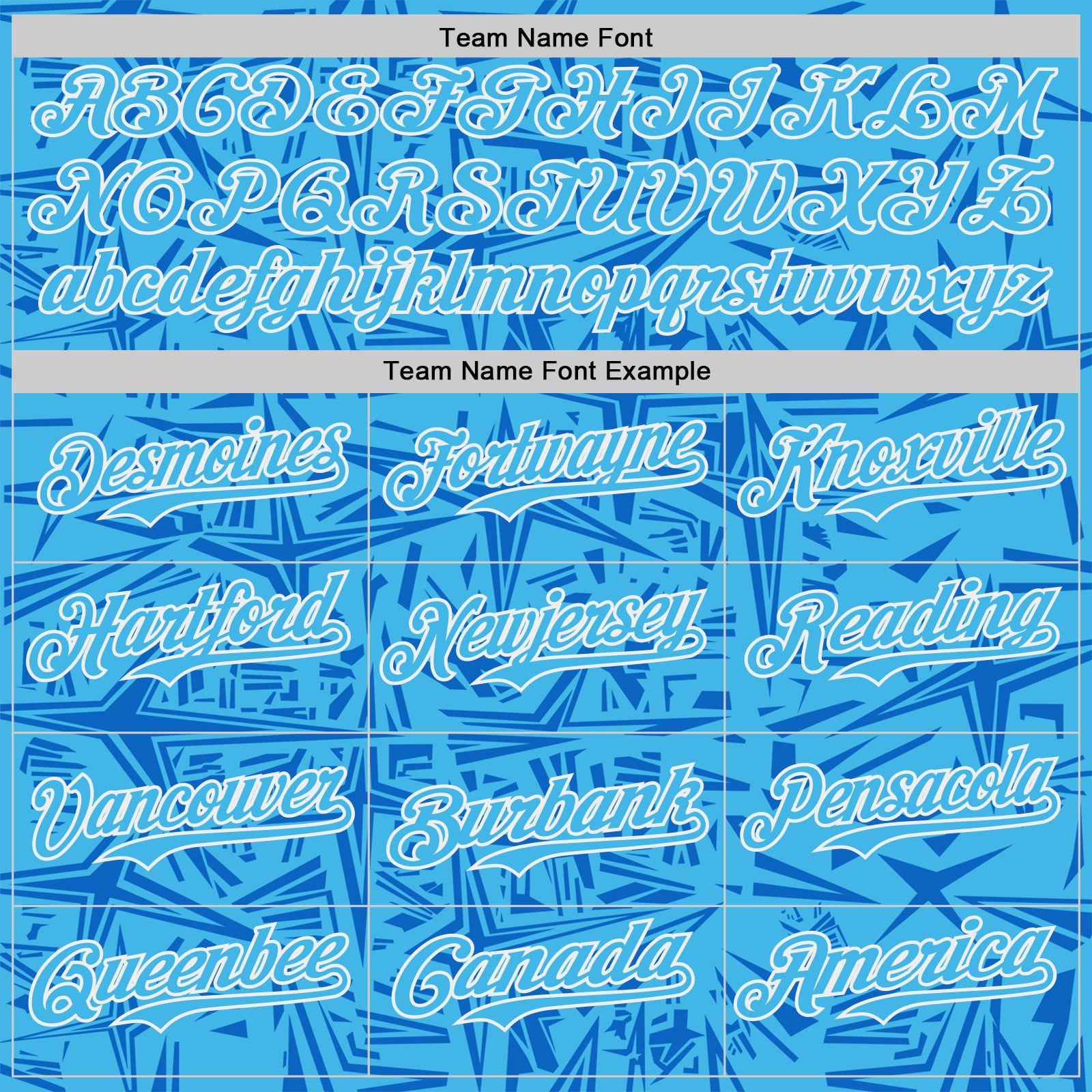 Custom Sky Blue Blue-White Geometric Cyber Starburst Authentic Baseball Jersey