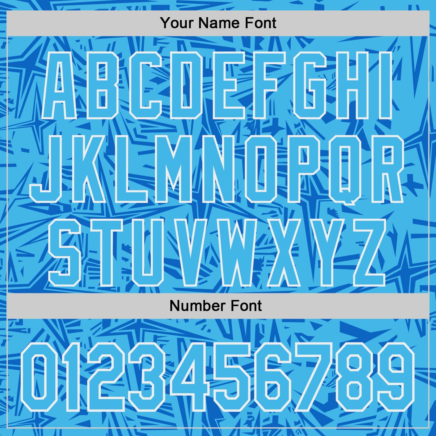 Custom Sky Blue Blue-White Geometric Cyber Starburst Authentic Baseball Jersey