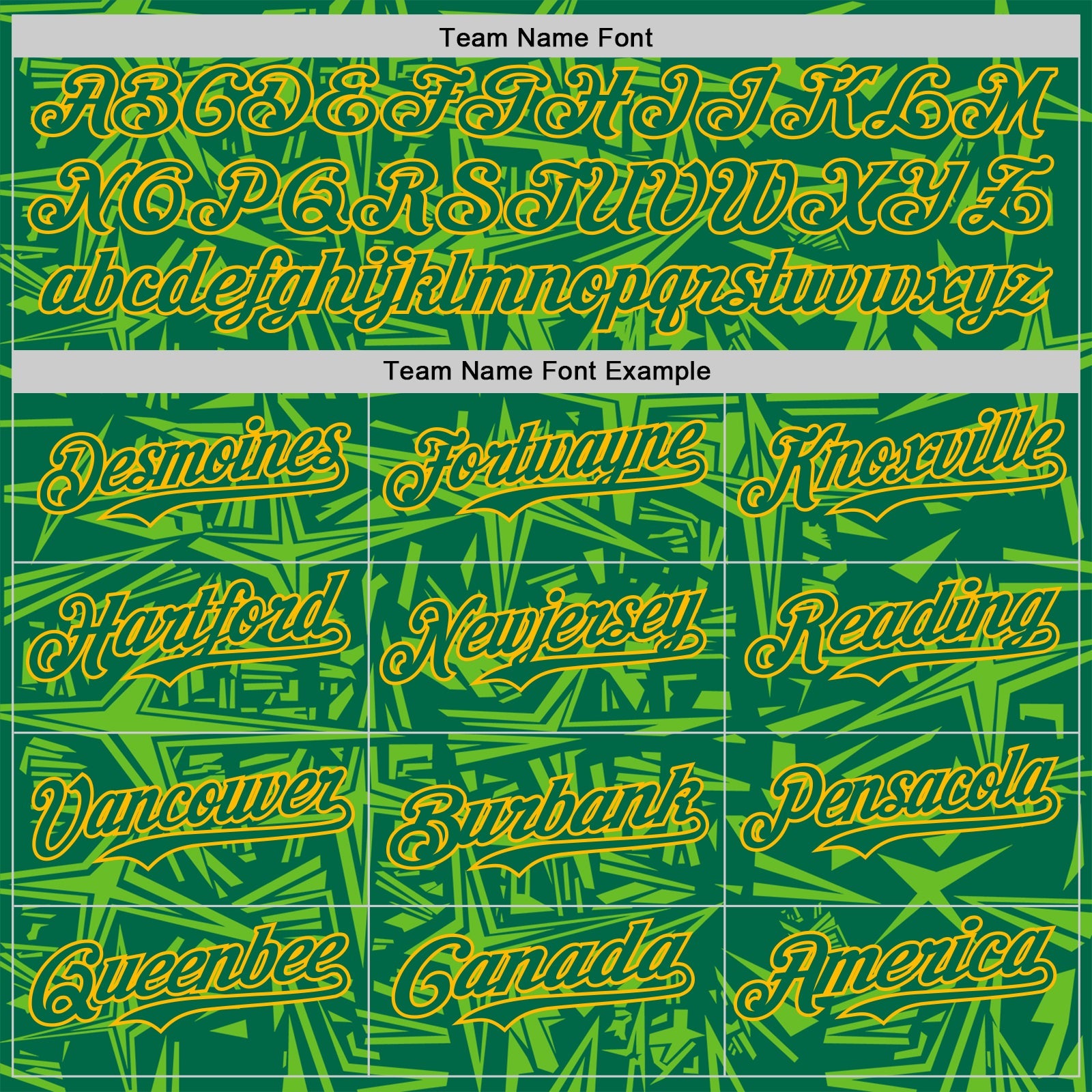 Custom Kelly Green Aurora Green-Gold Geometric Cyber Starburst Authentic Baseball Jersey