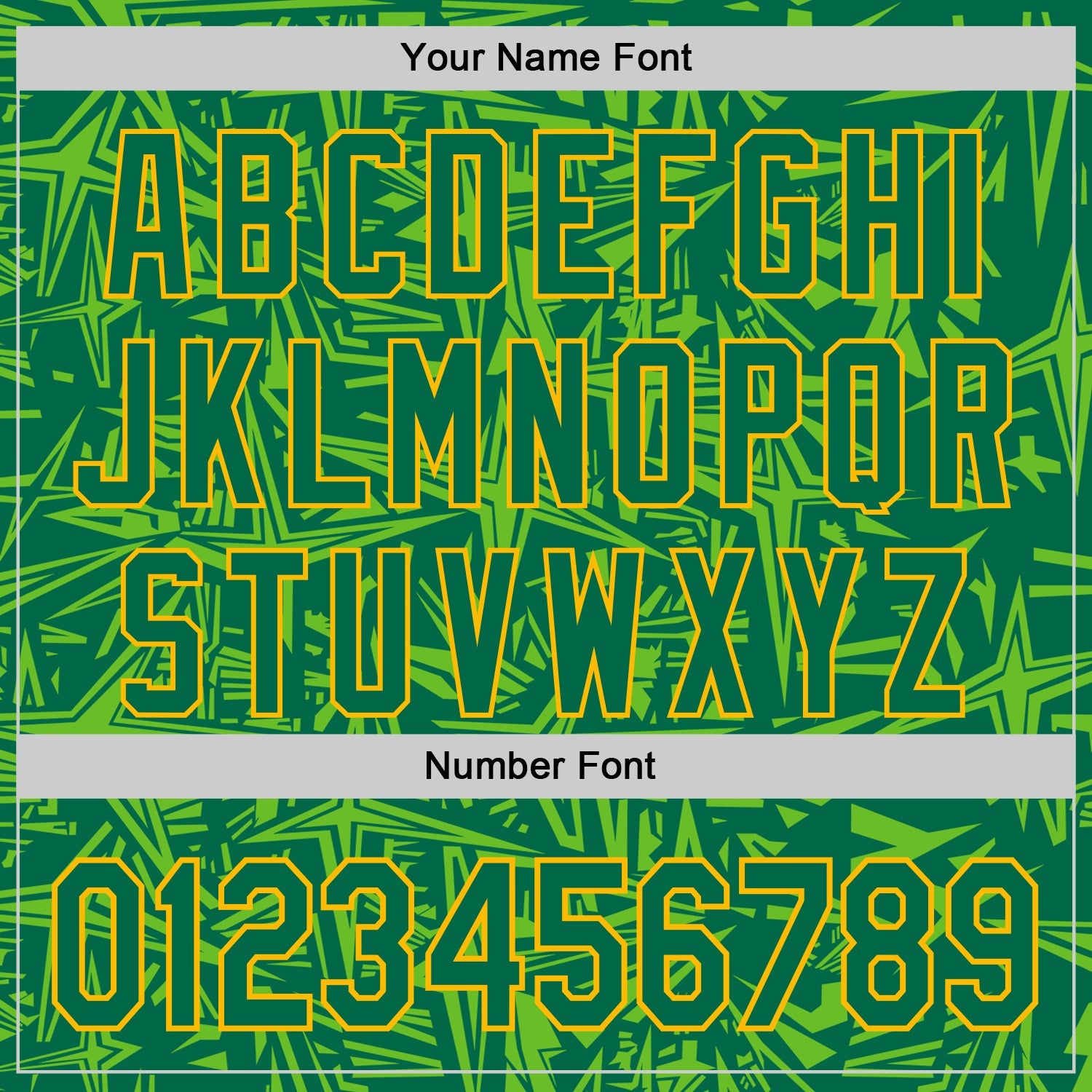 Custom Kelly Green Aurora Green-Gold Geometric Cyber Starburst Authentic Baseball Jersey