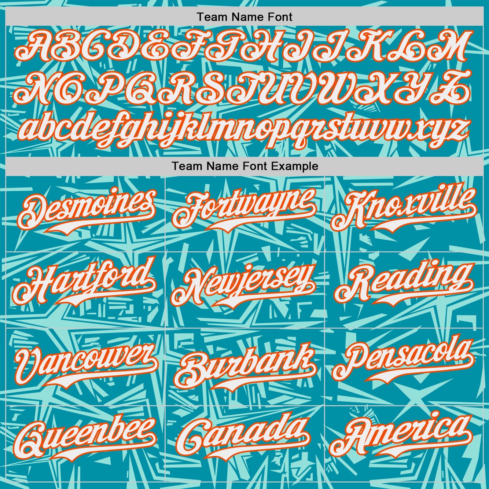 Custom Teal White Ice Blue-Orange Geometric Cyber Starburst Authentic Baseball Jersey