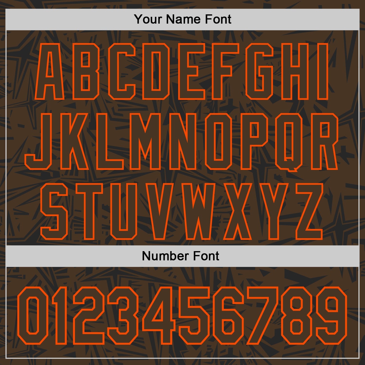 Custom Brown Black-Orange Geometric Cyber Starburst Authentic Baseball Jersey