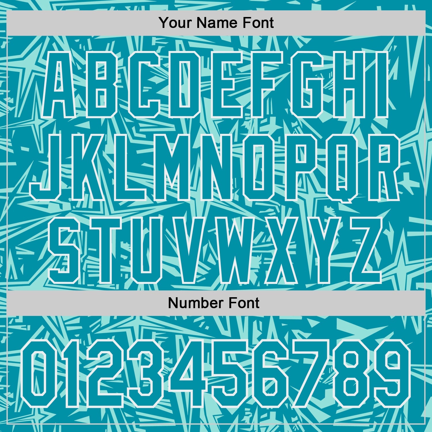 Custom Teal Ice Blue-White Geometric Cyber Starburst Authentic Baseball Jersey