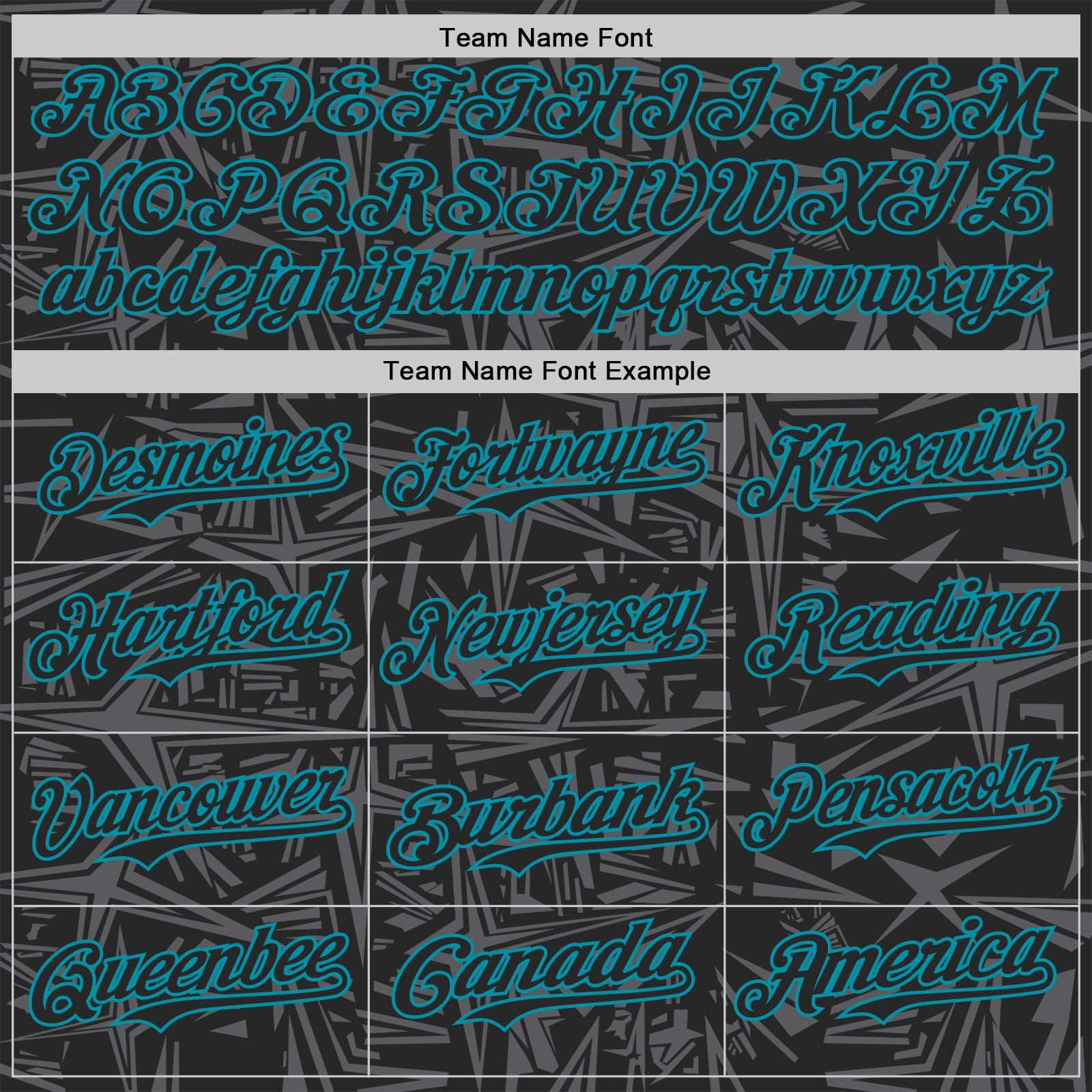 Custom Black Steel Gray-Teal Geometric Cyber Starburst Authentic Baseball Jersey