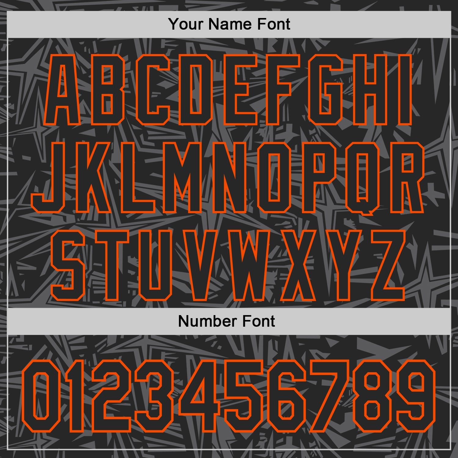 Custom Black Steel Gray-Orange Geometric Cyber Starburst Authentic Baseball Jersey