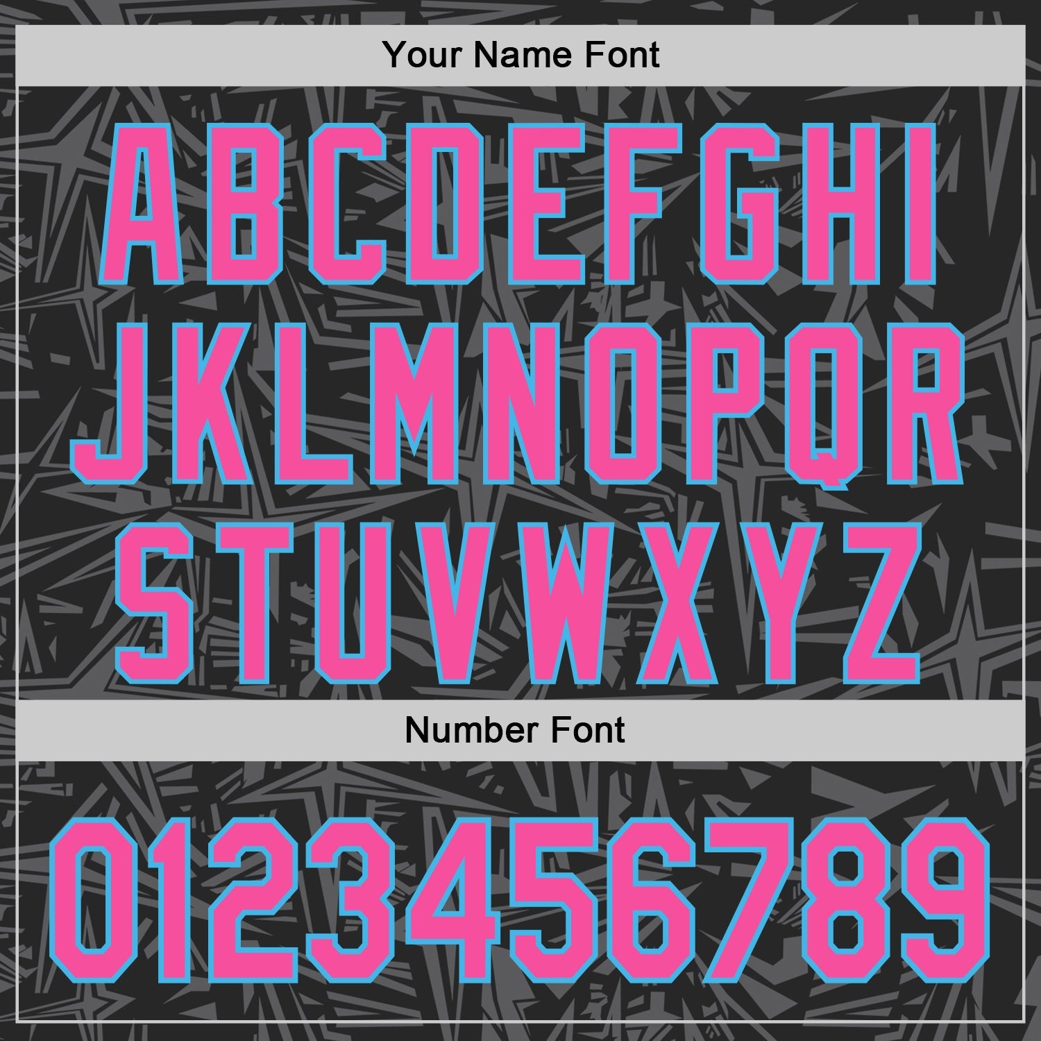 Custom Black Pink Steel Gray-Sky Blue Geometric Cyber Starburst Authentic Baseball Jersey