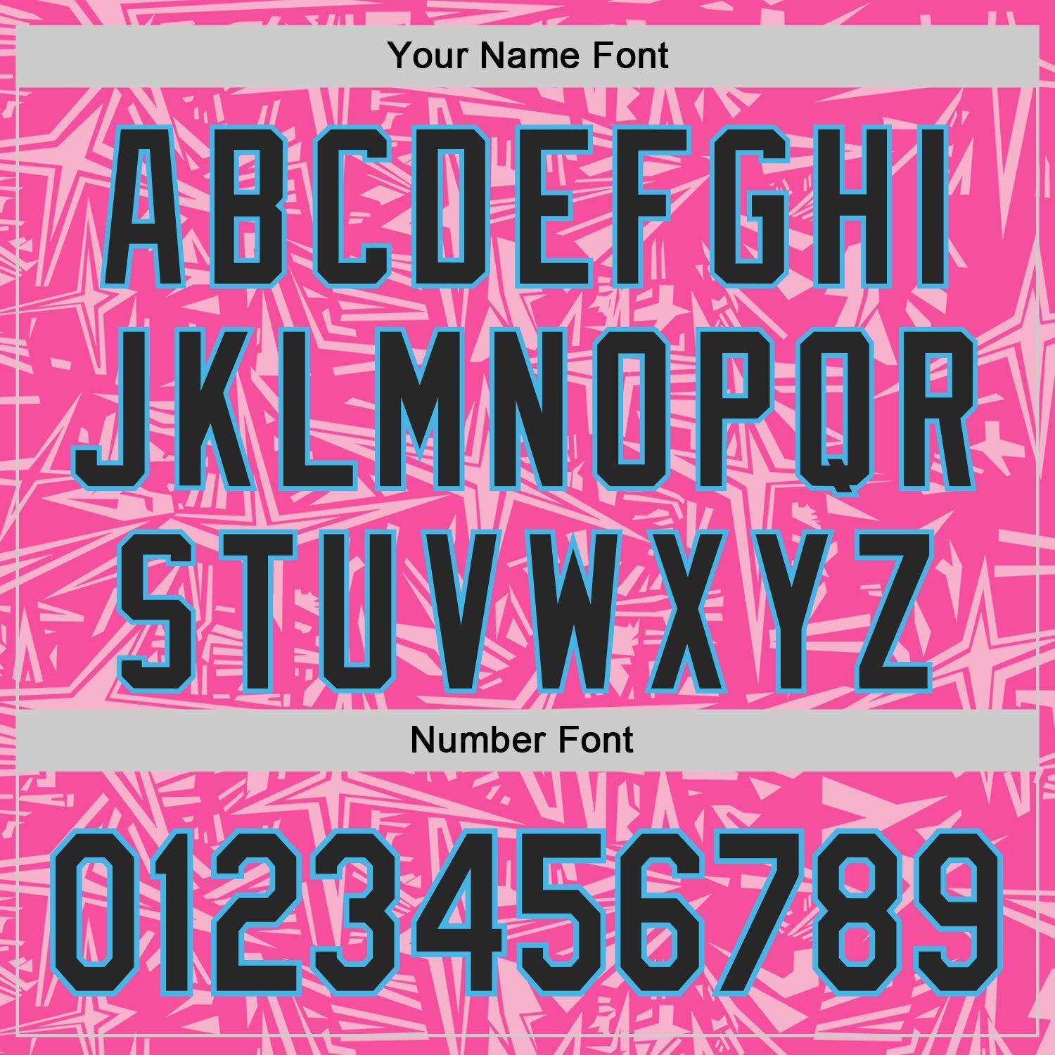 Custom Pink Black Light Pink-Sky Blue Geometric Cyber Starburst Authentic Baseball Jersey