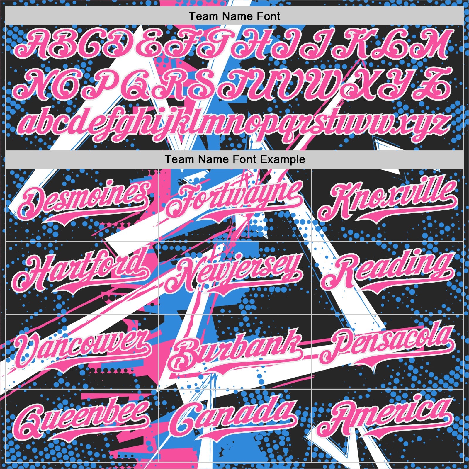 Custom Black White Electric Blue-Pink Geometric Shards Dot Grid Authentic Baseball Jersey
