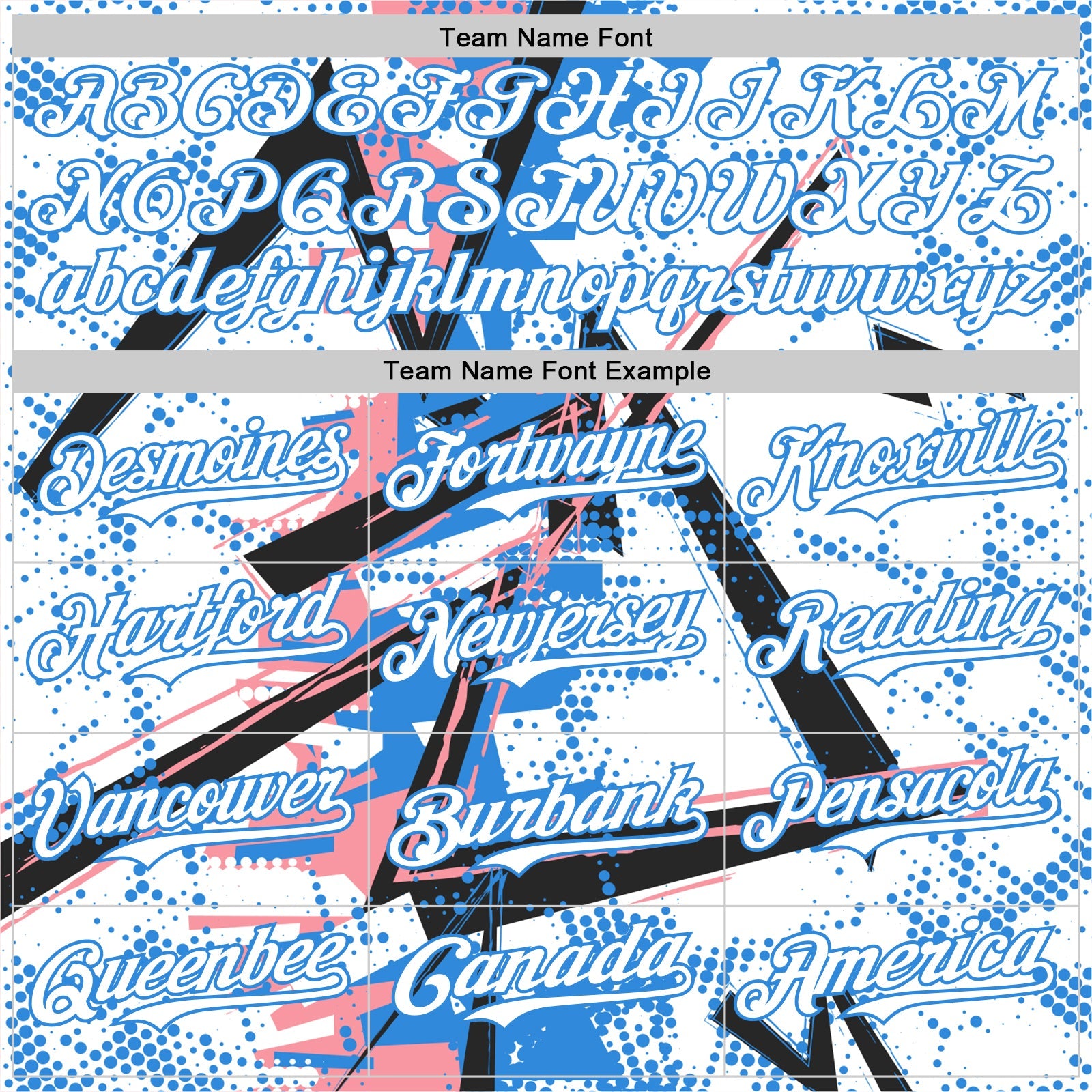 Custom White Medium Pink-Electric Blue Geometric Shards Dot Grid Authentic Baseball Jersey