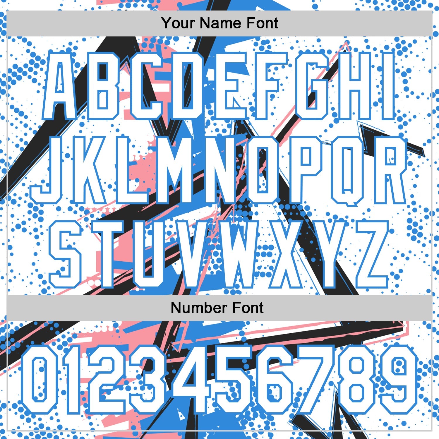Custom White Medium Pink-Electric Blue Geometric Shards Dot Grid Authentic Baseball Jersey