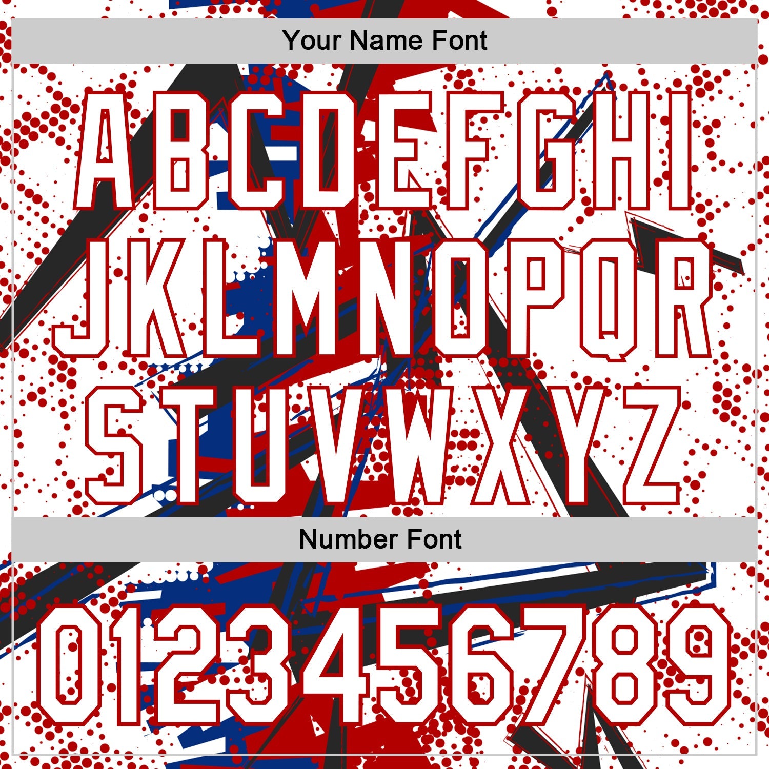 Custom White Black Red-Royal Geometric Shards Dot Grid Authentic Baseball Jersey