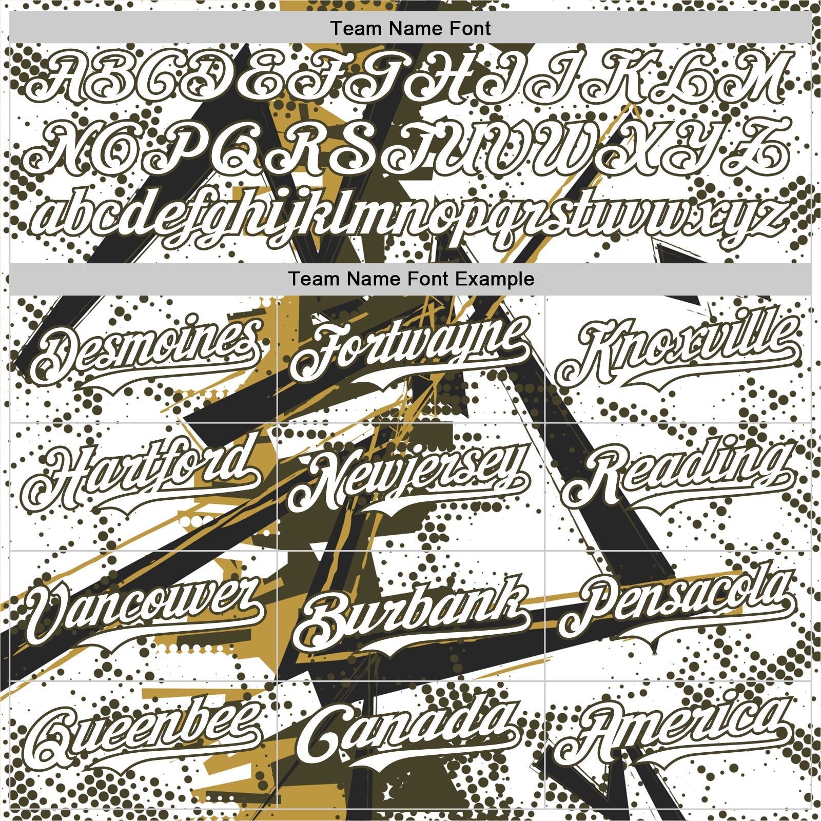 Custom White Black Olive-Old Gold Geometric Shards Dot Grid Authentic Baseball Jersey