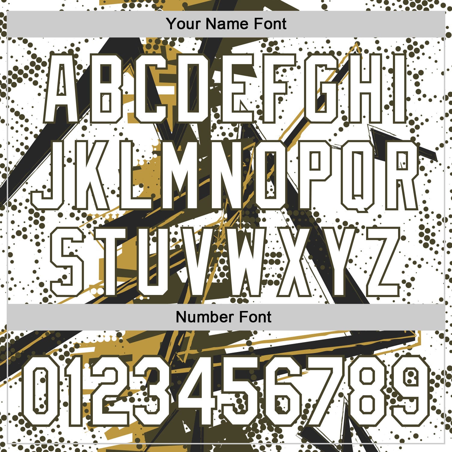 Custom White Black Olive-Old Gold Geometric Shards Dot Grid Authentic Baseball Jersey