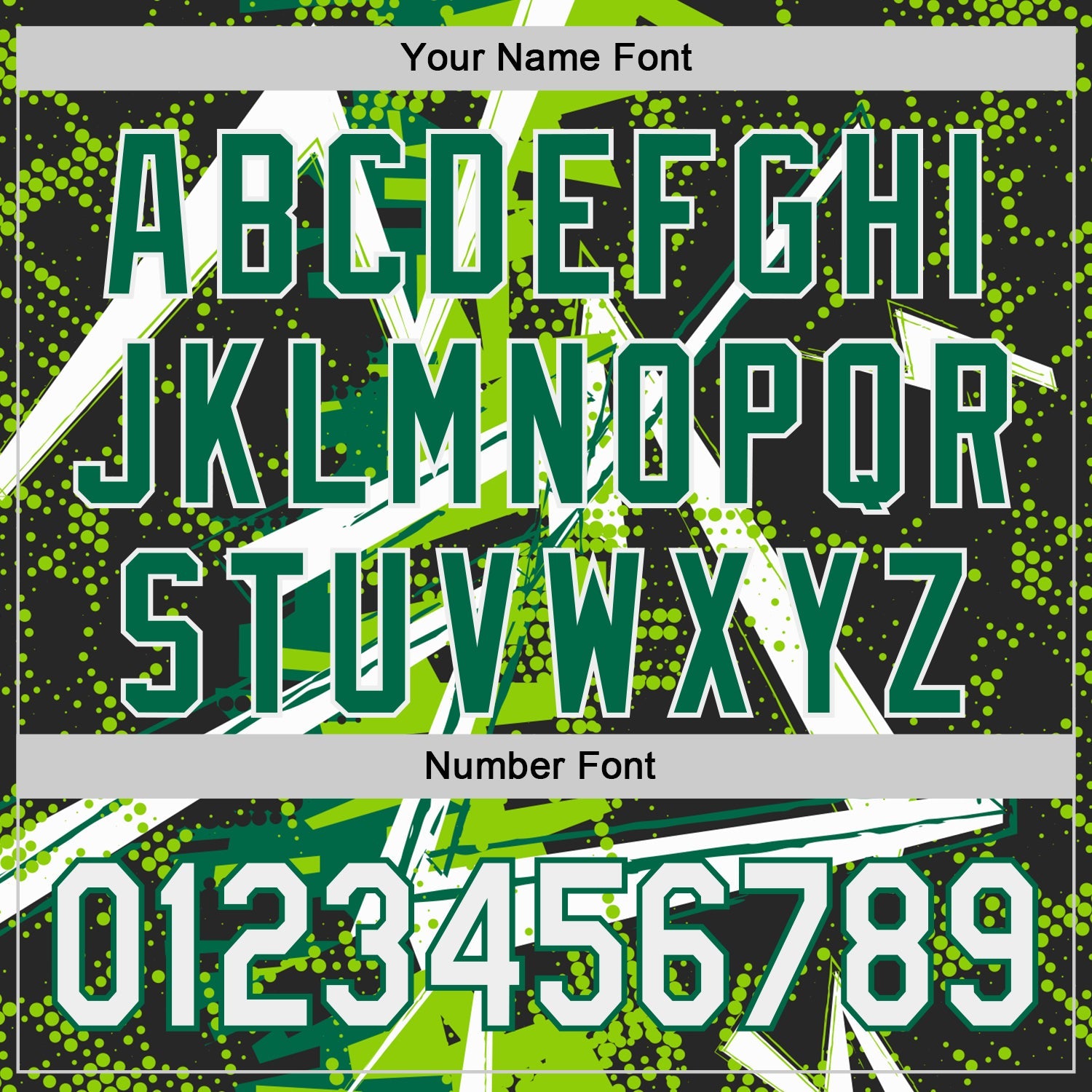Custom Black White Neon Green-Kelly Green Geometric Shards Dot Grid Authentic Baseball Jersey