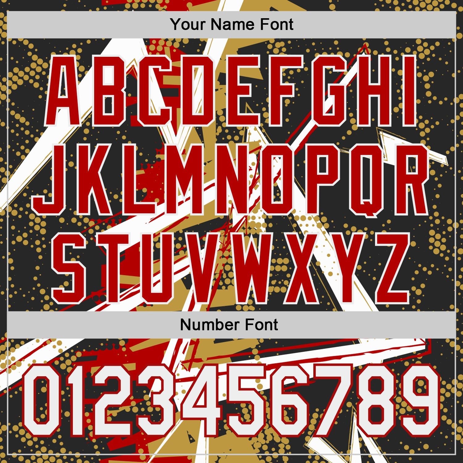 Custom Black White Old Gold-Red Geometric Shards Dot Grid Authentic Baseball Jersey
