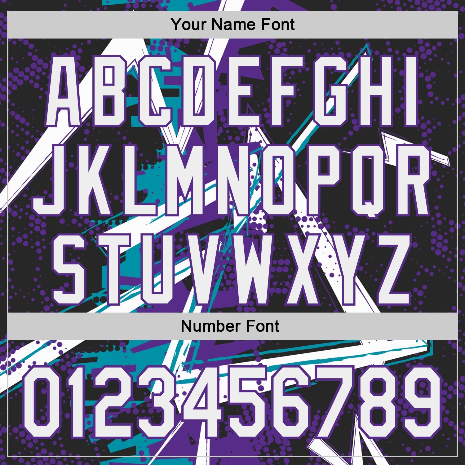 Custom Black White Teal-Purple Geometric Shards Dot Grid Authentic Baseball Jersey