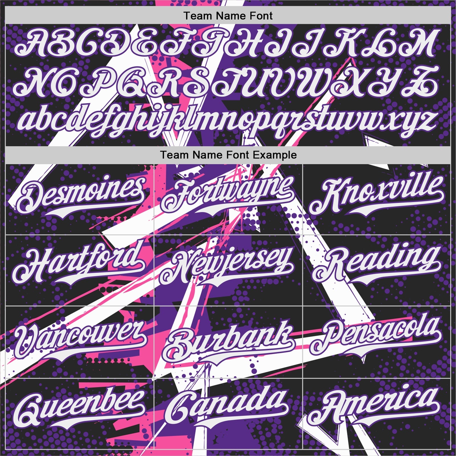 Custom Black White Pink-Purple Geometric Shards Dot Grid Authentic Baseball Jersey