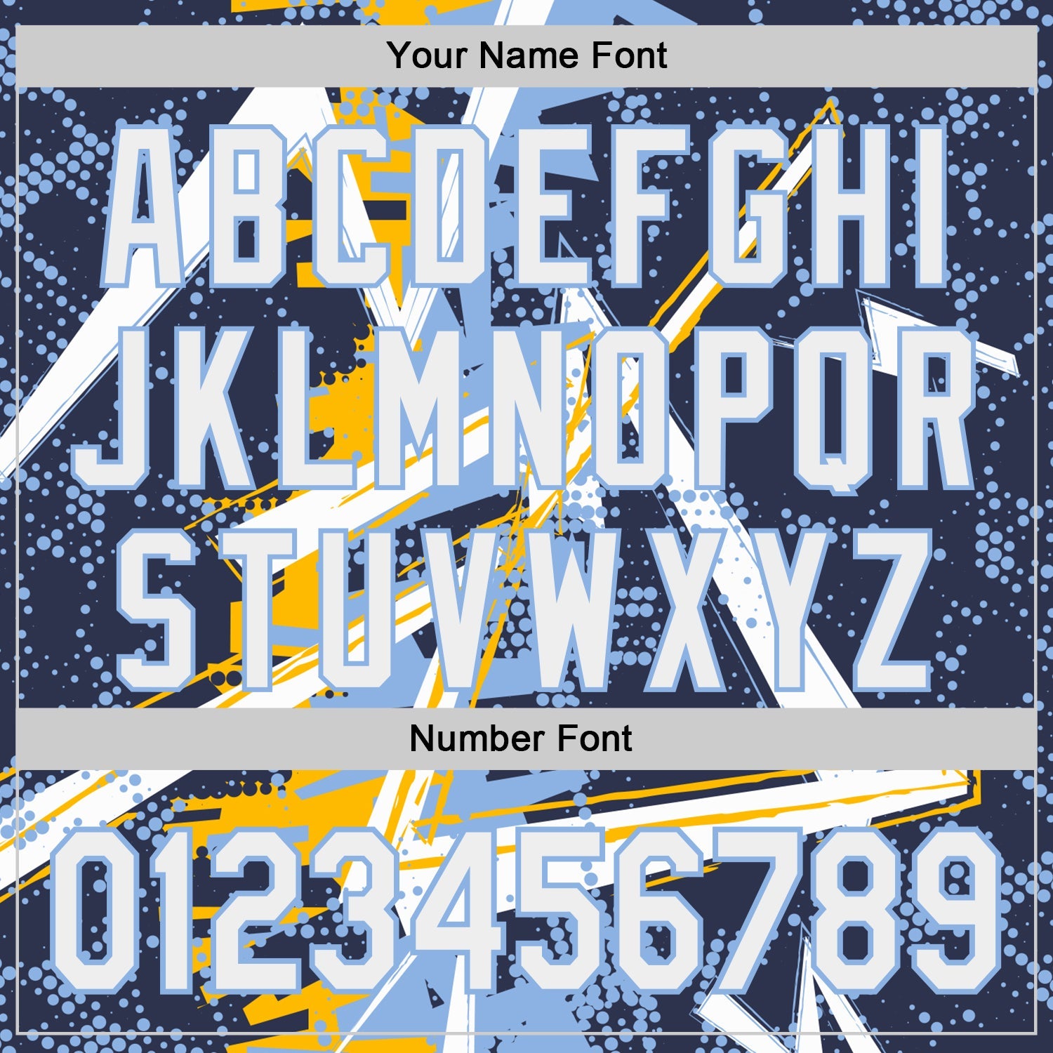 Custom Navy White Gold-Light Blue Geometric Shards Dot Grid Authentic Baseball Jersey