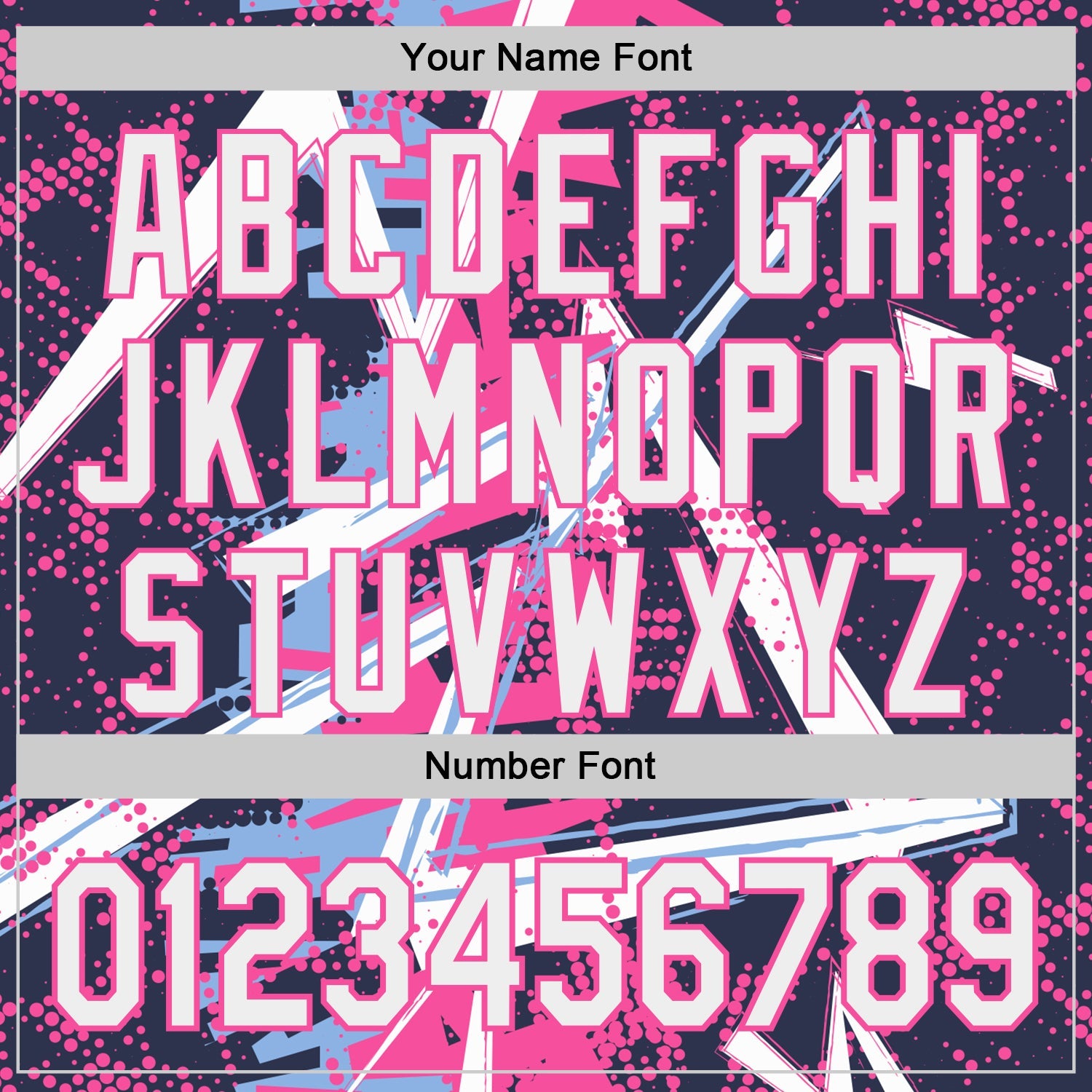 Custom Navy White Light Blue-Pink Geometric Shards Dot Grid Authentic Baseball Jersey