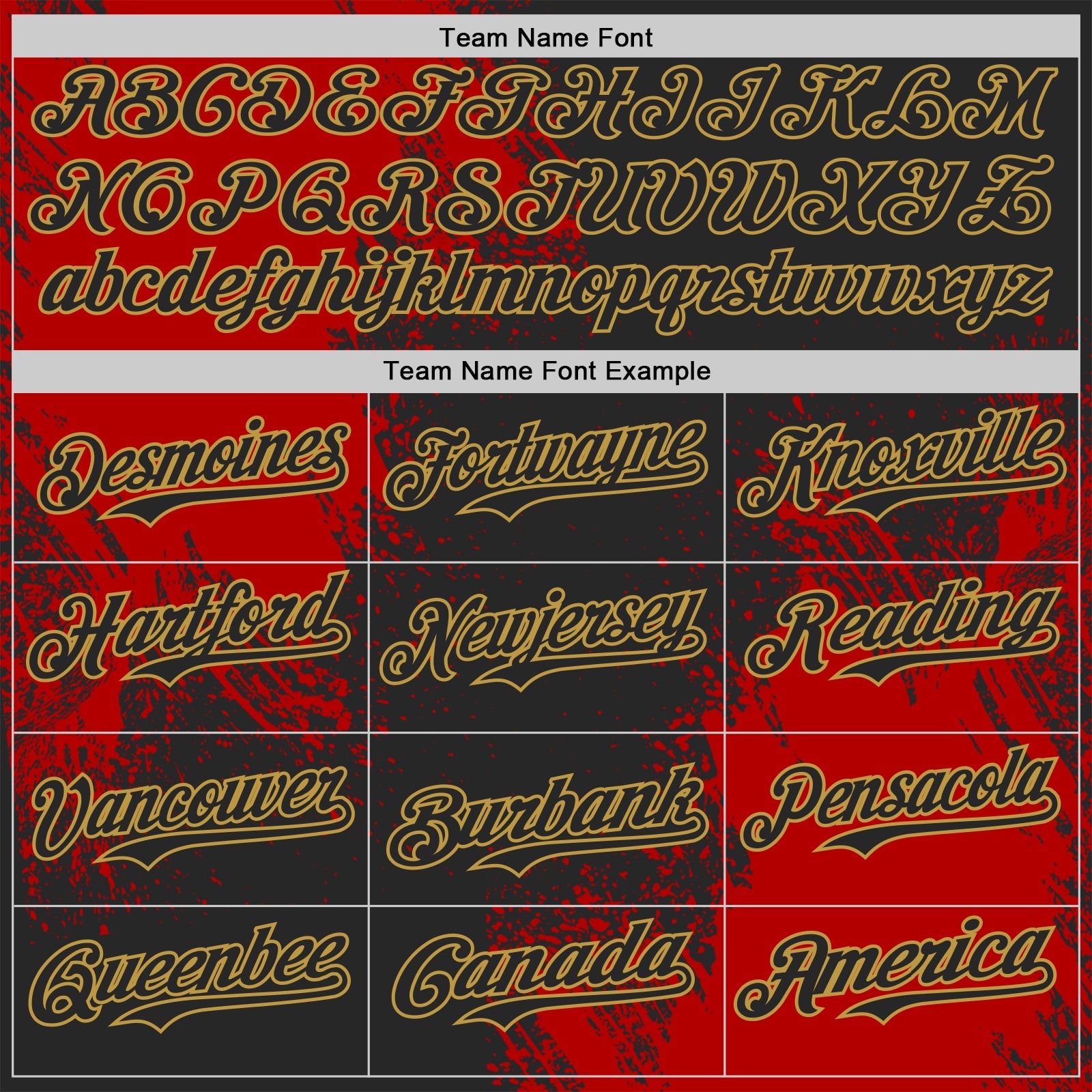 Custom Black Red-Old Gold Abstract Brush Stroke Authentic Baseball Jersey