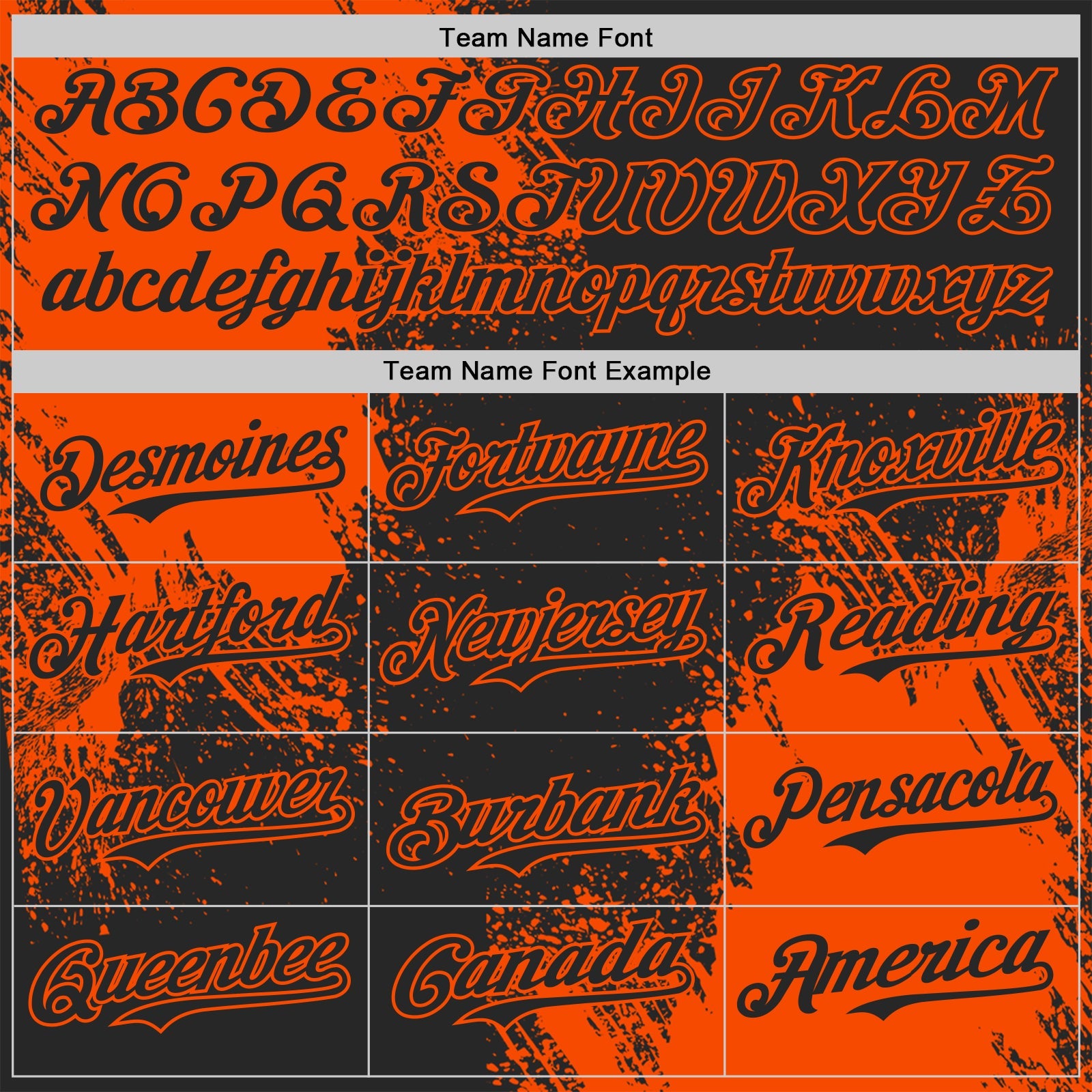 Custom Black-Orange Abstract Brush Stroke Authentic Baseball Jersey