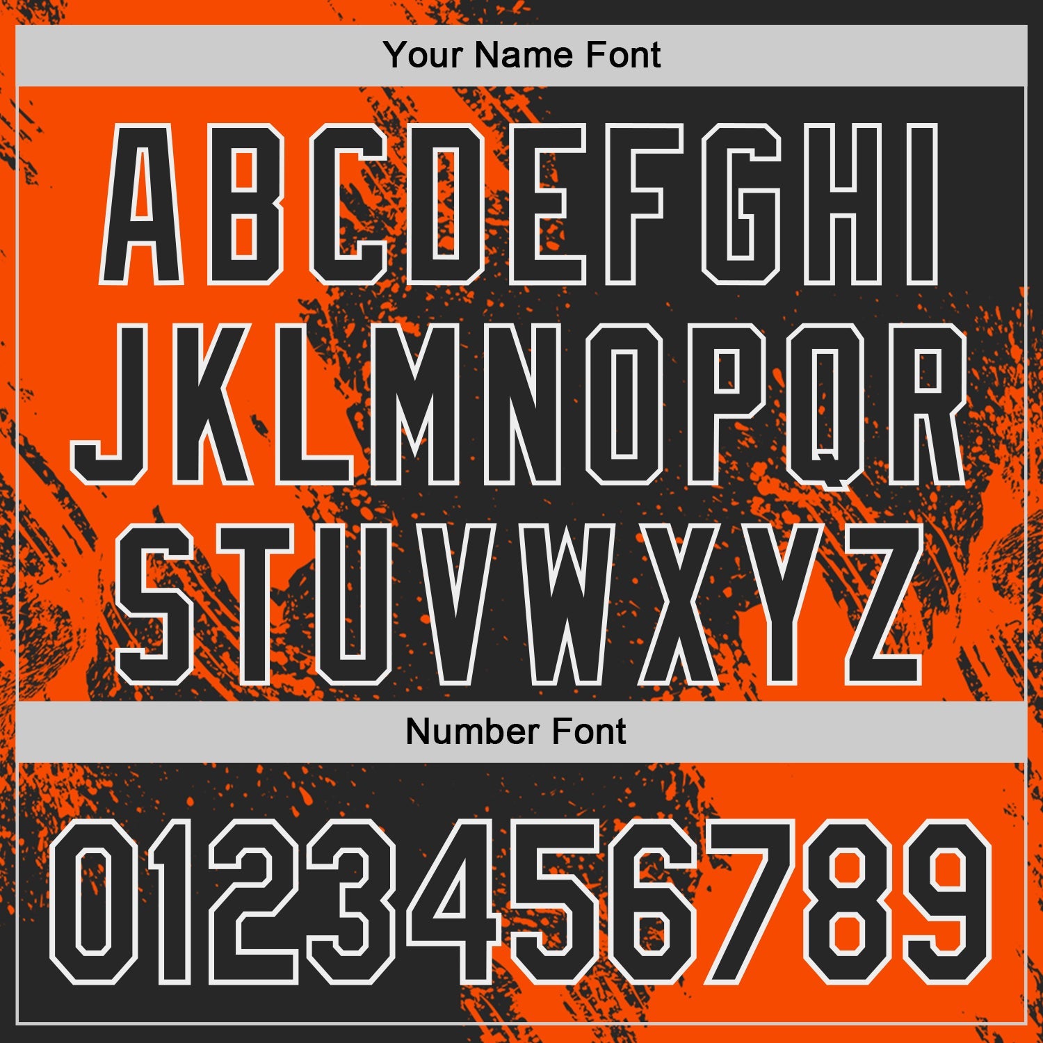 Custom Black Orange-White Abstract Brush Stroke Authentic Baseball Jersey