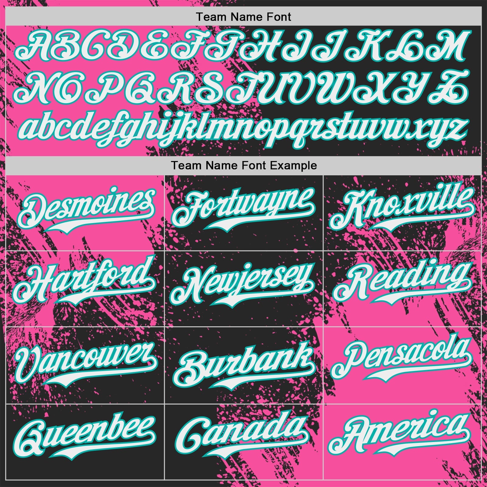 Custom Black White Pink-Aqua Abstract Brush Stroke Authentic Baseball Jersey