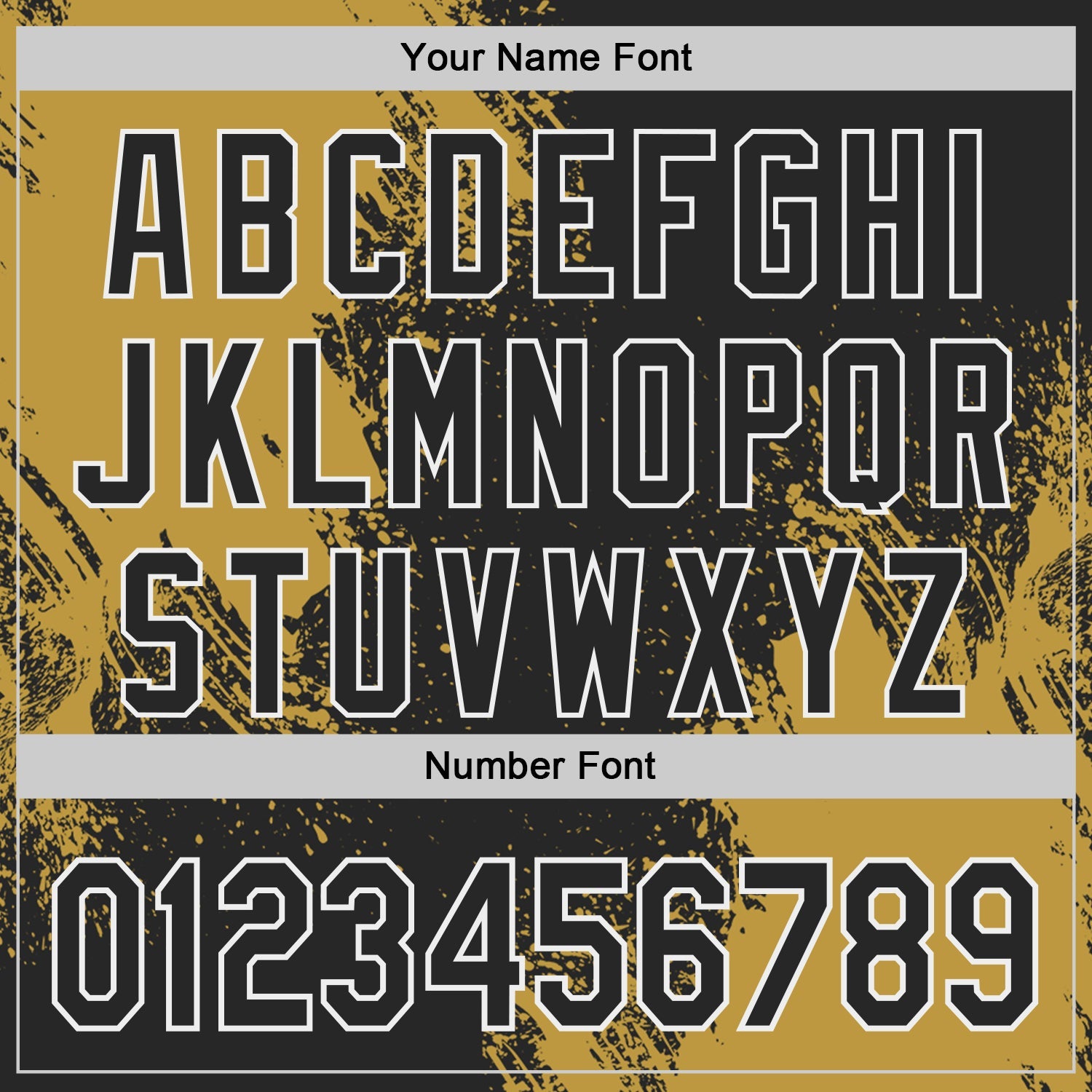 Custom Black Old Gold-White Abstract Brush Stroke Authentic Baseball Jersey