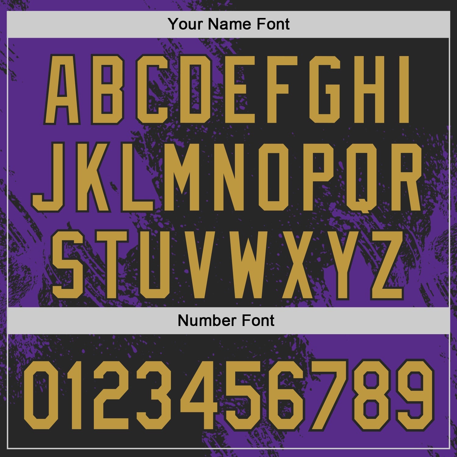 Custom Black Old Gold-Purple Abstract Brush Stroke Authentic Baseball Jersey