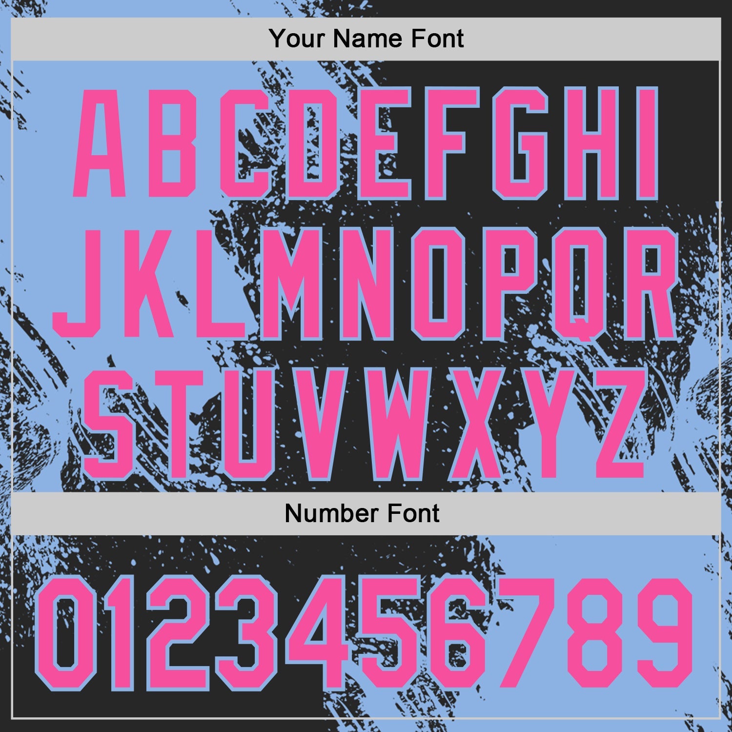 Custom Black Pink-Light Blue Abstract Brush Stroke Authentic Baseball Jersey