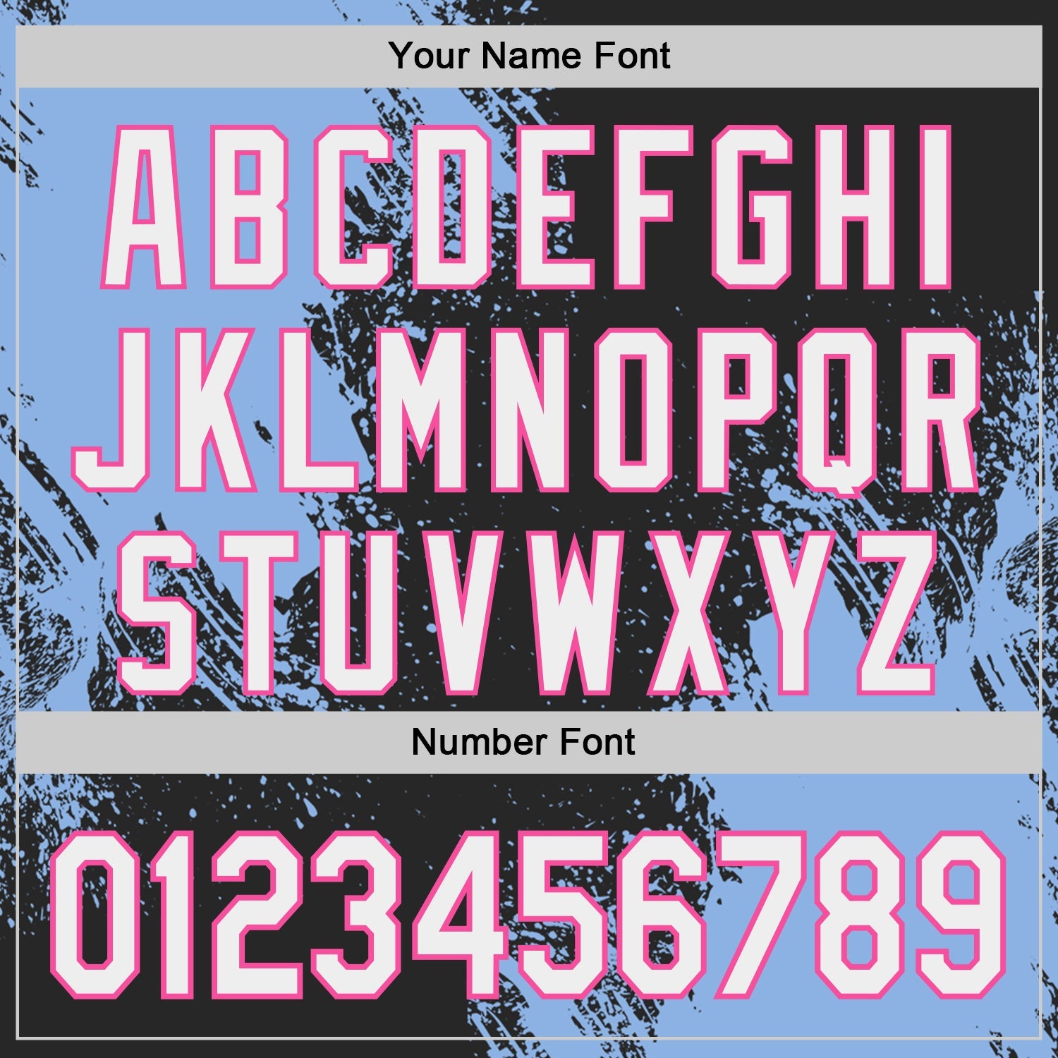 Custom Black White Light Blue-Pink Abstract Brush Stroke Authentic Baseball Jersey