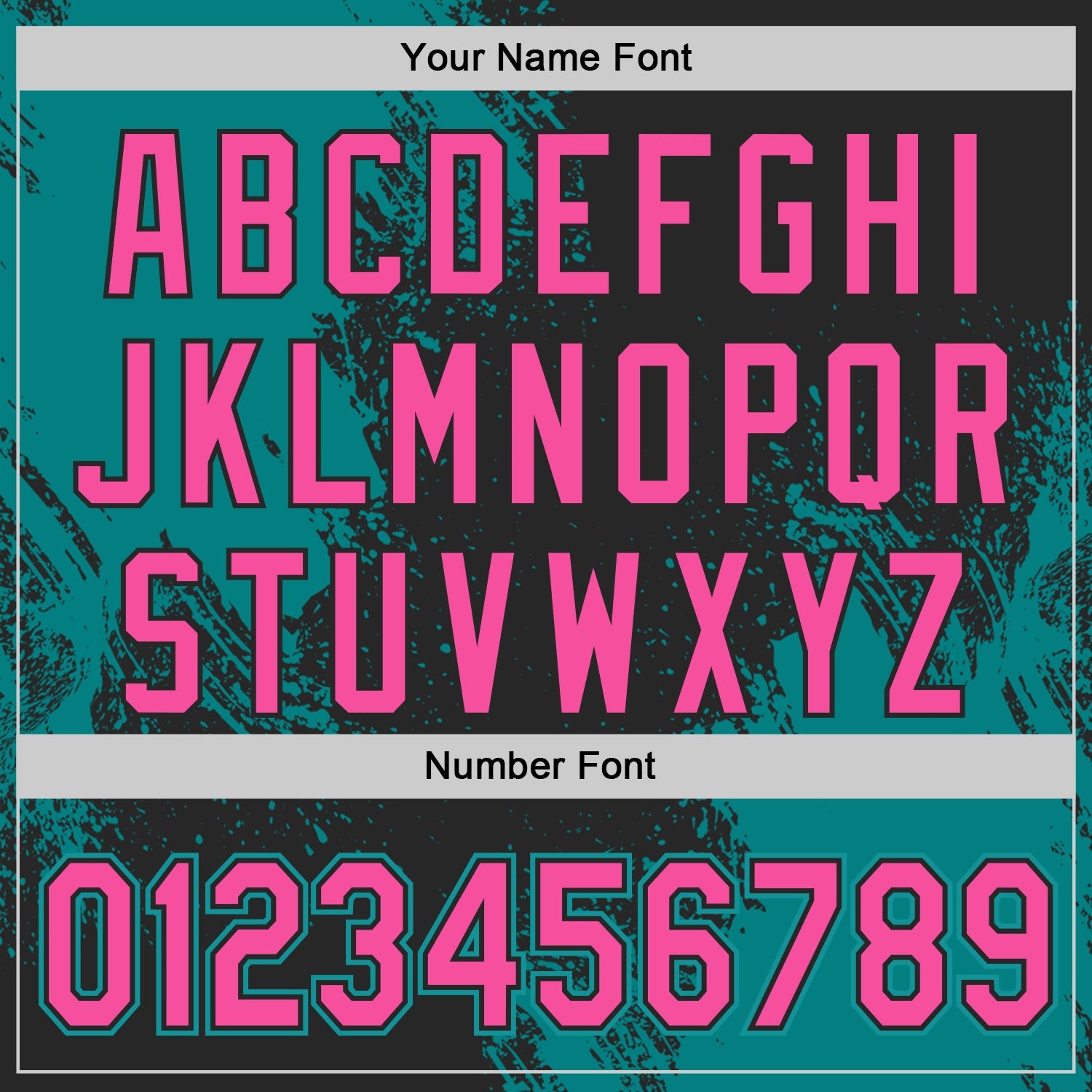 Custom Black Pink-Teal Abstract Brush Stroke Authentic Baseball Jersey