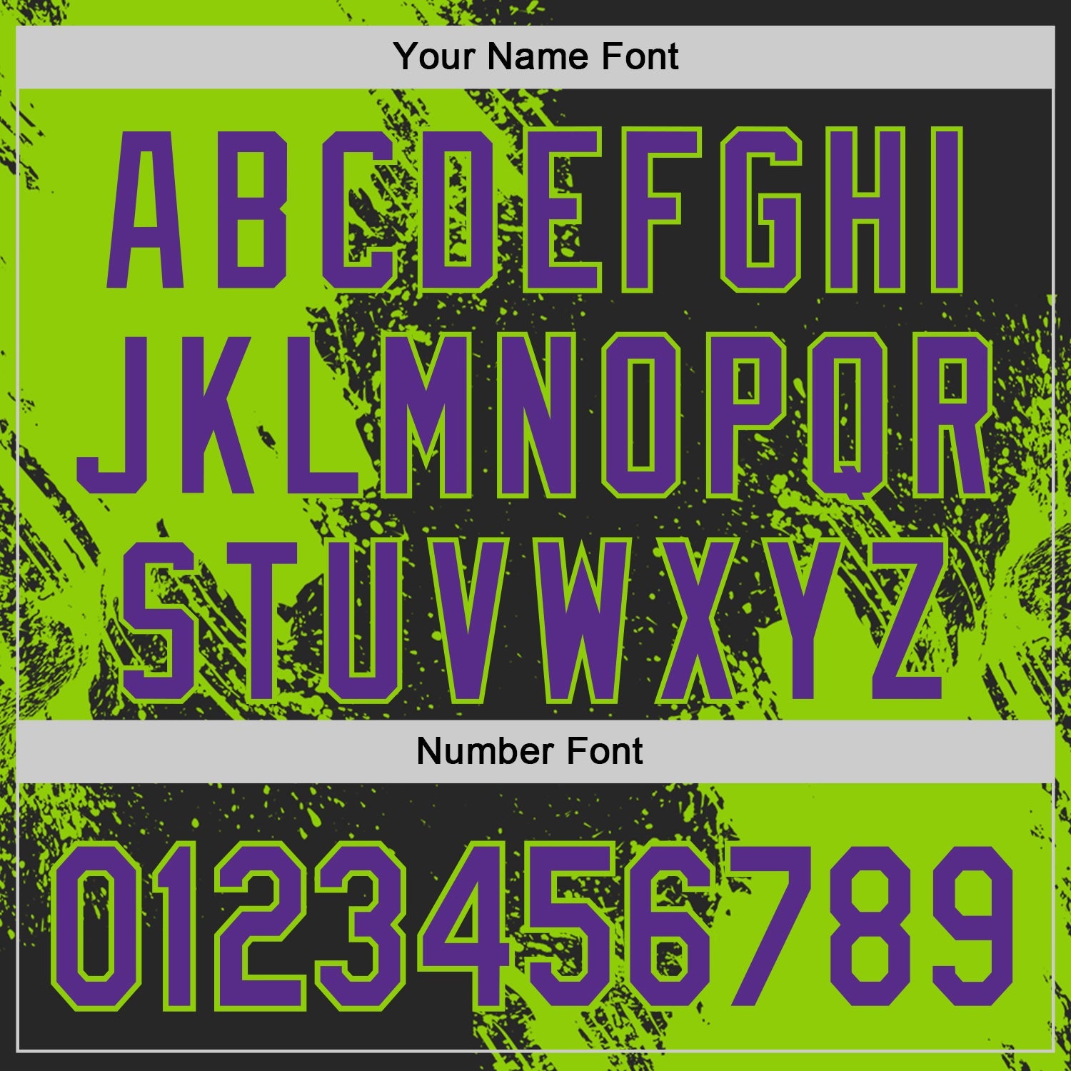 Custom Black Purple-Neon Green Abstract Brush Stroke Authentic Baseball Jersey