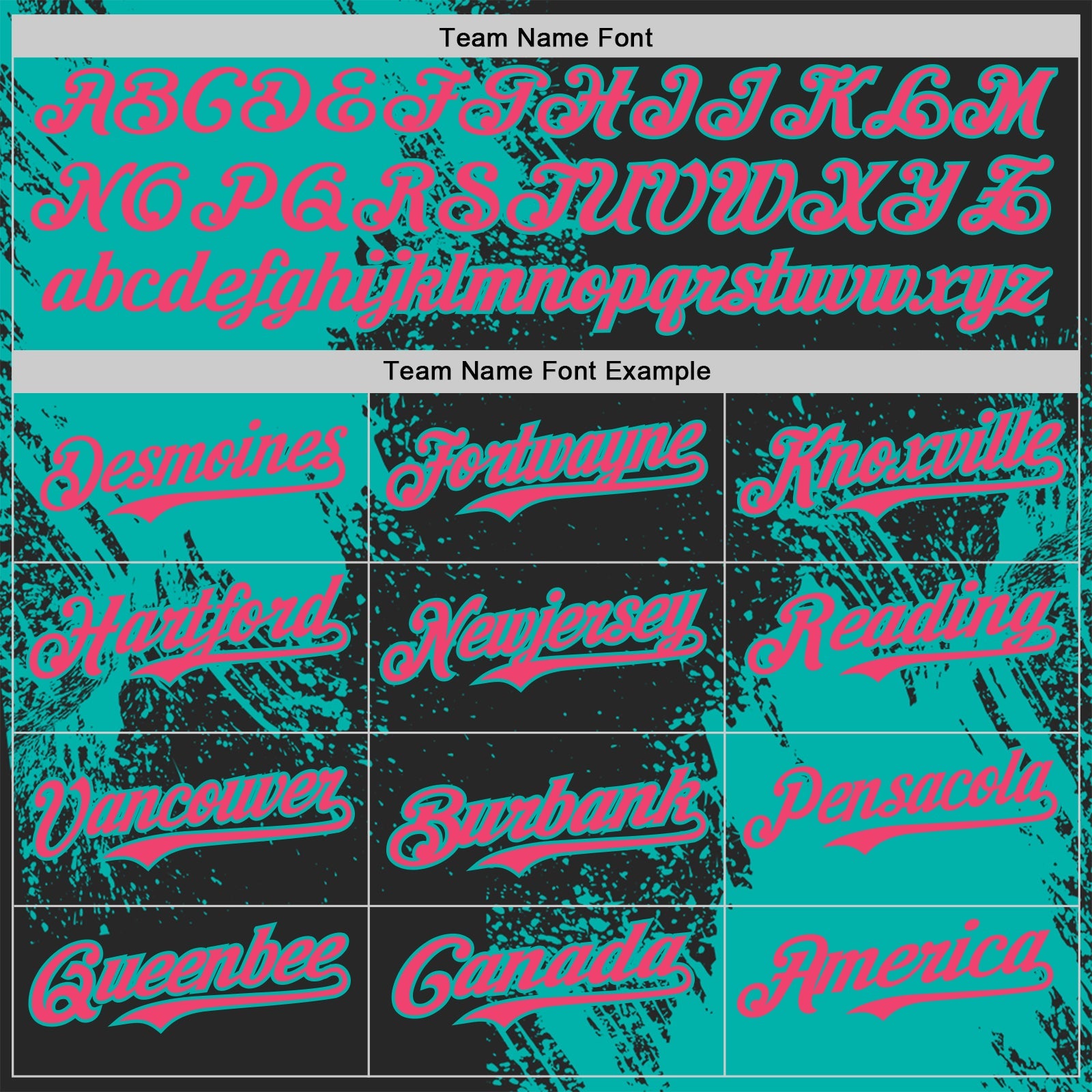 Custom Black Neon Pink-Aqua Abstract Brush Stroke Authentic Baseball Jersey