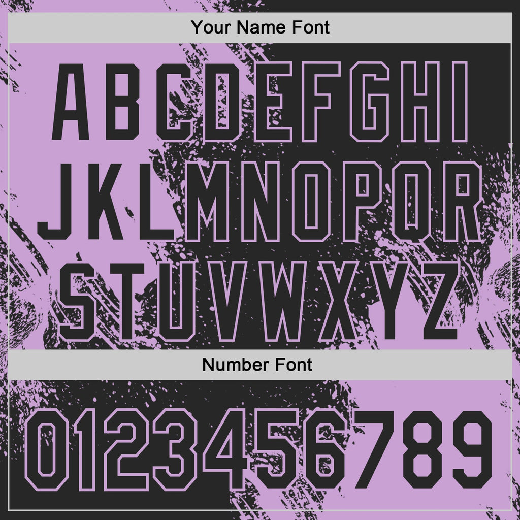 Custom Black-Light Purple Abstract Brush Stroke Authentic Baseball Jersey